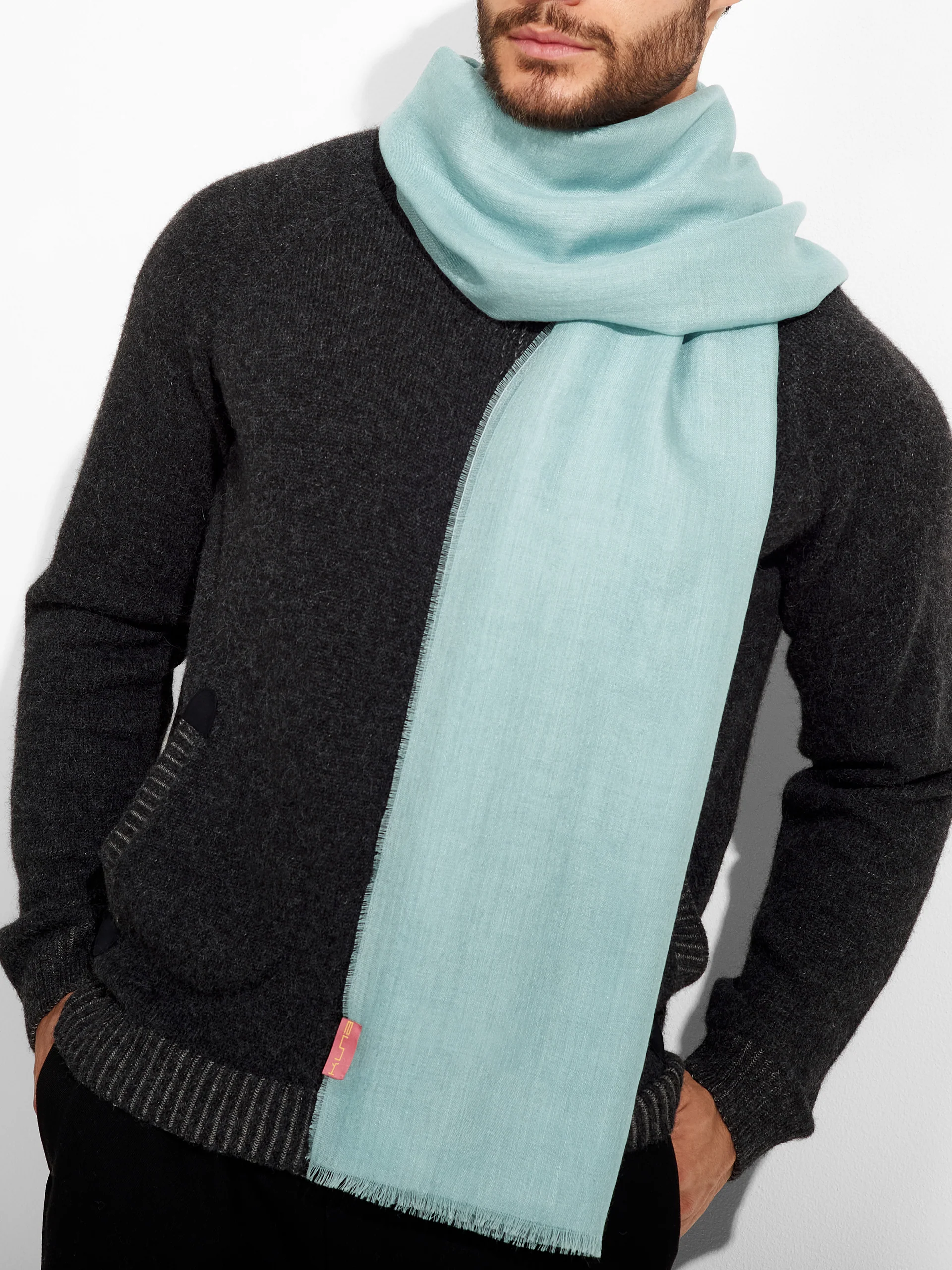 Alondra Shawl Baby Alpaca Color Light Blue - Image 5