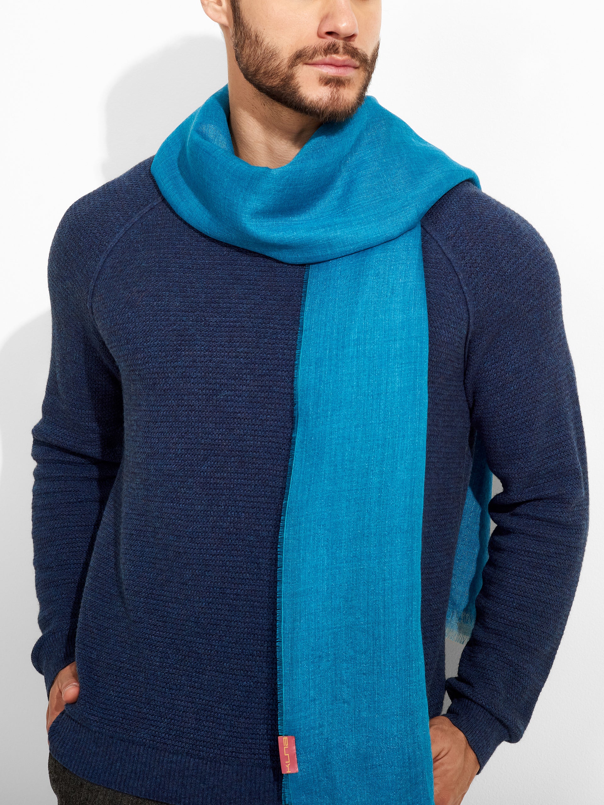 Alondra Shawl Baby Alpaca Color Turquoise - Image 5