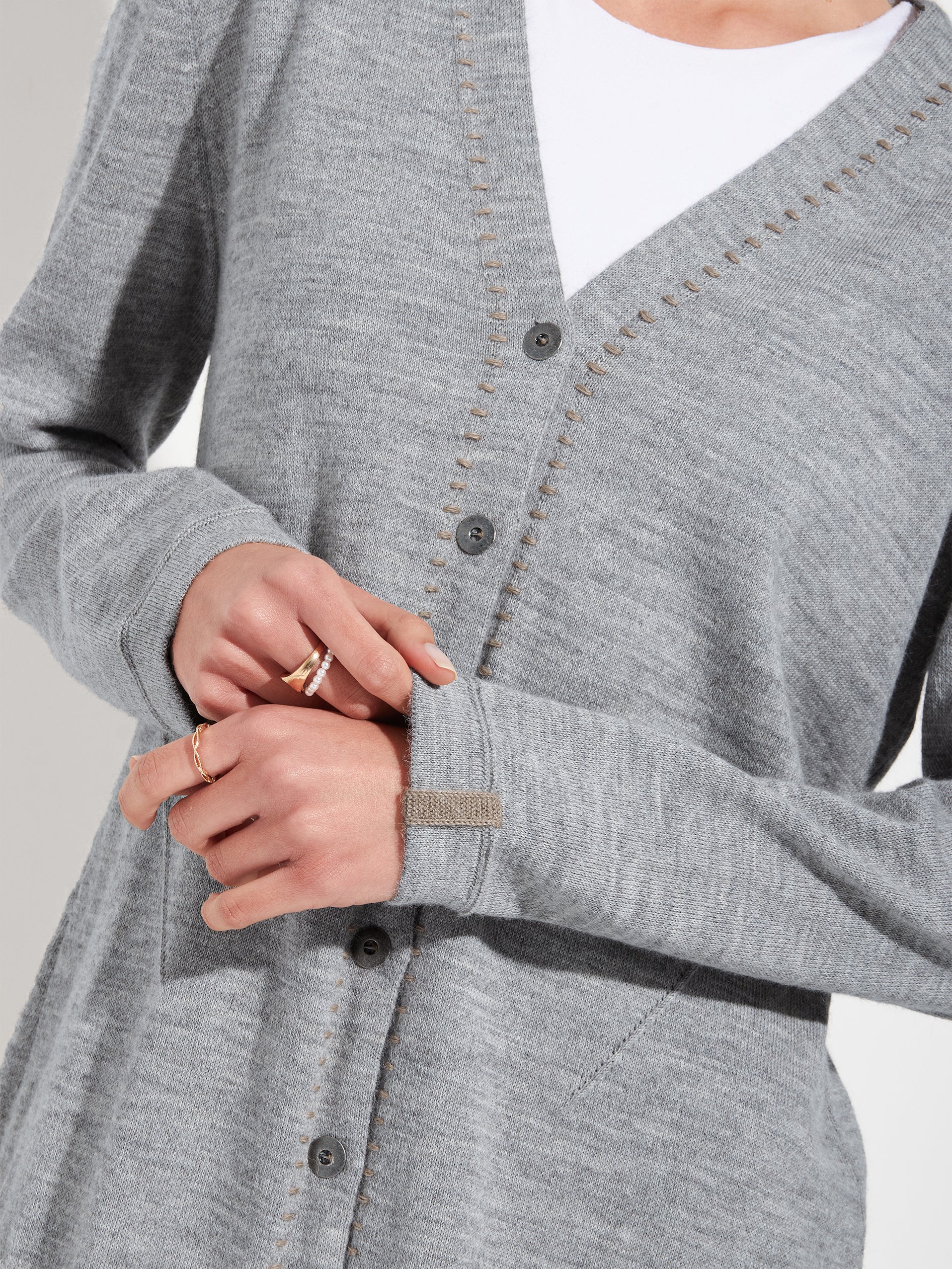 Brenda Card Cardigan Baby Alpaca Color Grey - Image 5