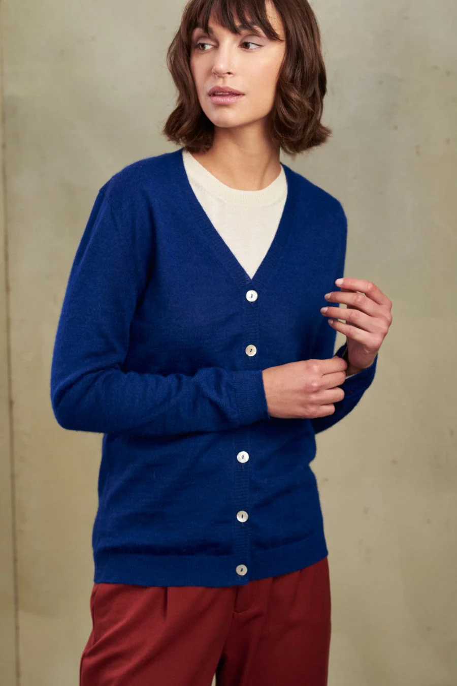 Amanda Cardigan Baby Alpaca Color Cadet - Image 3