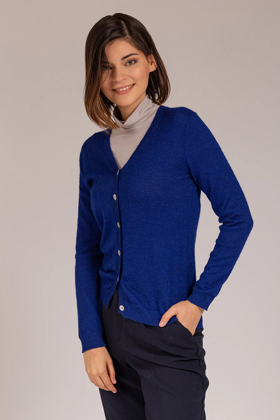 Amanda Cardigan Baby Alpaca Color Cadet - Image 5
