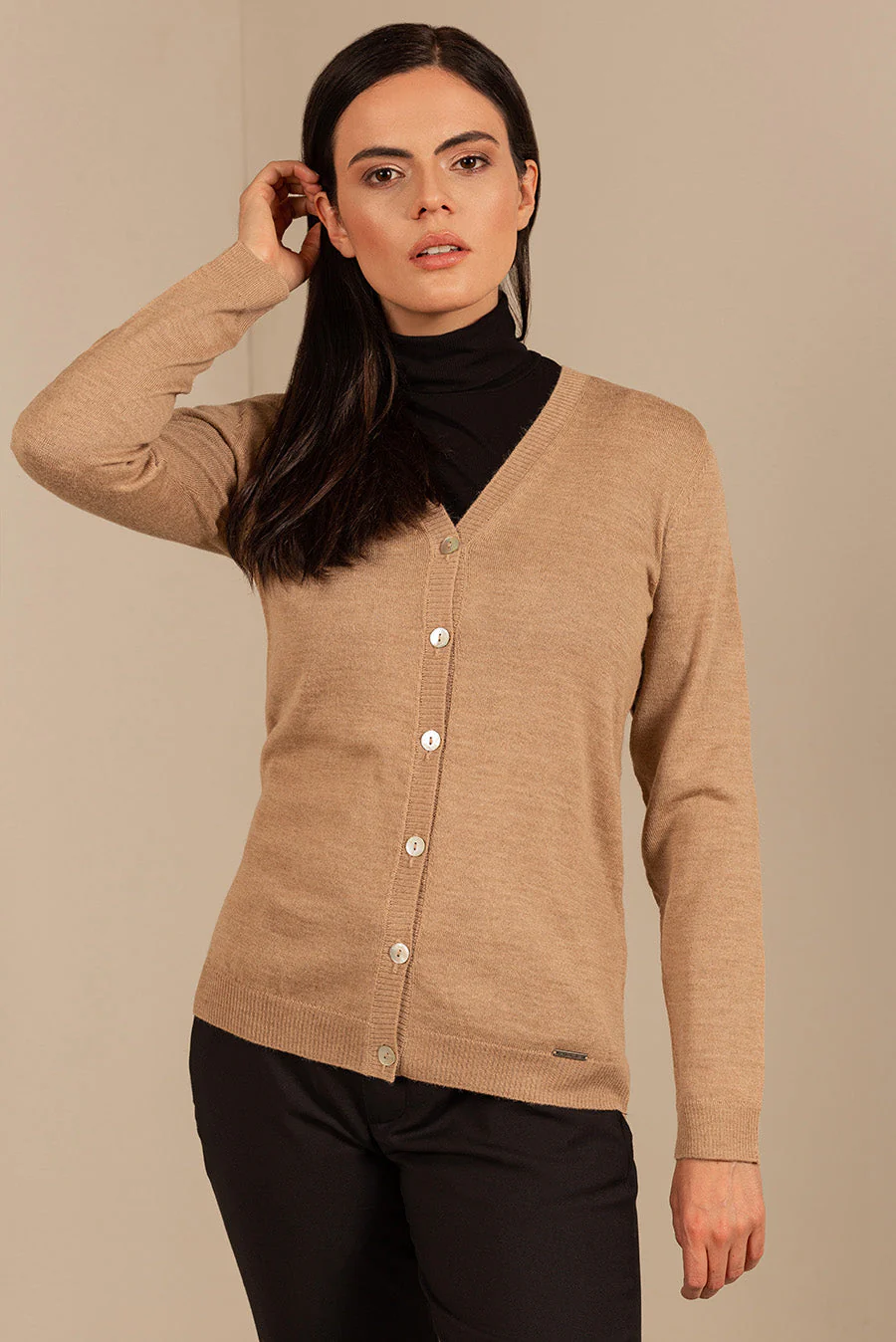 Amanda Cardigan Baby Alpaca Color Croissant