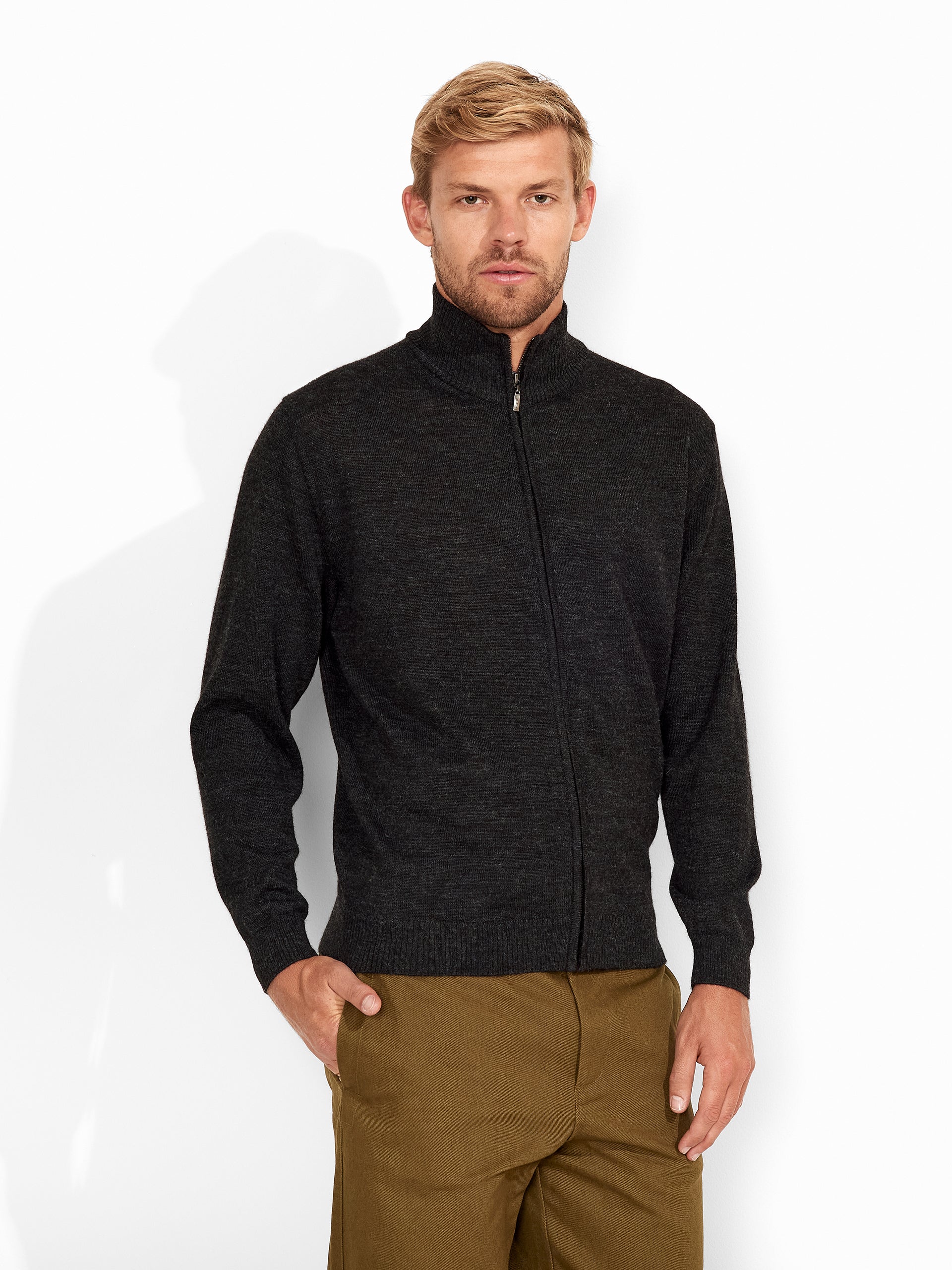 Andreas Cardigan Baby Alpaca Color Anthracite - Image 2