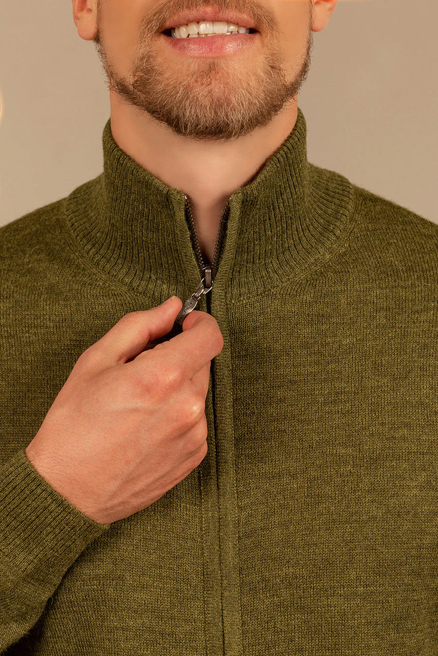 Andreas Cardigan Baby Alpaca Color Avocado - Image 4