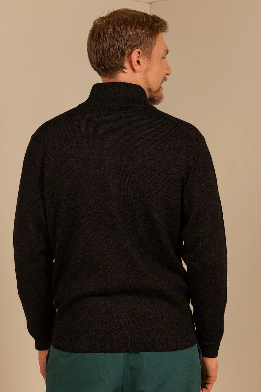 Andreas Cardigan Baby Alpaca Color Black - Image 2