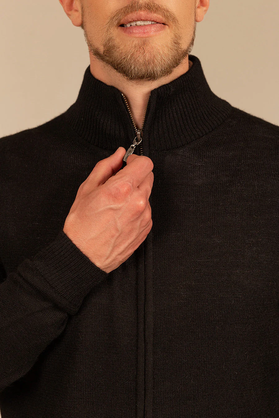 Andreas Cardigan Baby Alpaca Color Black - Image 4