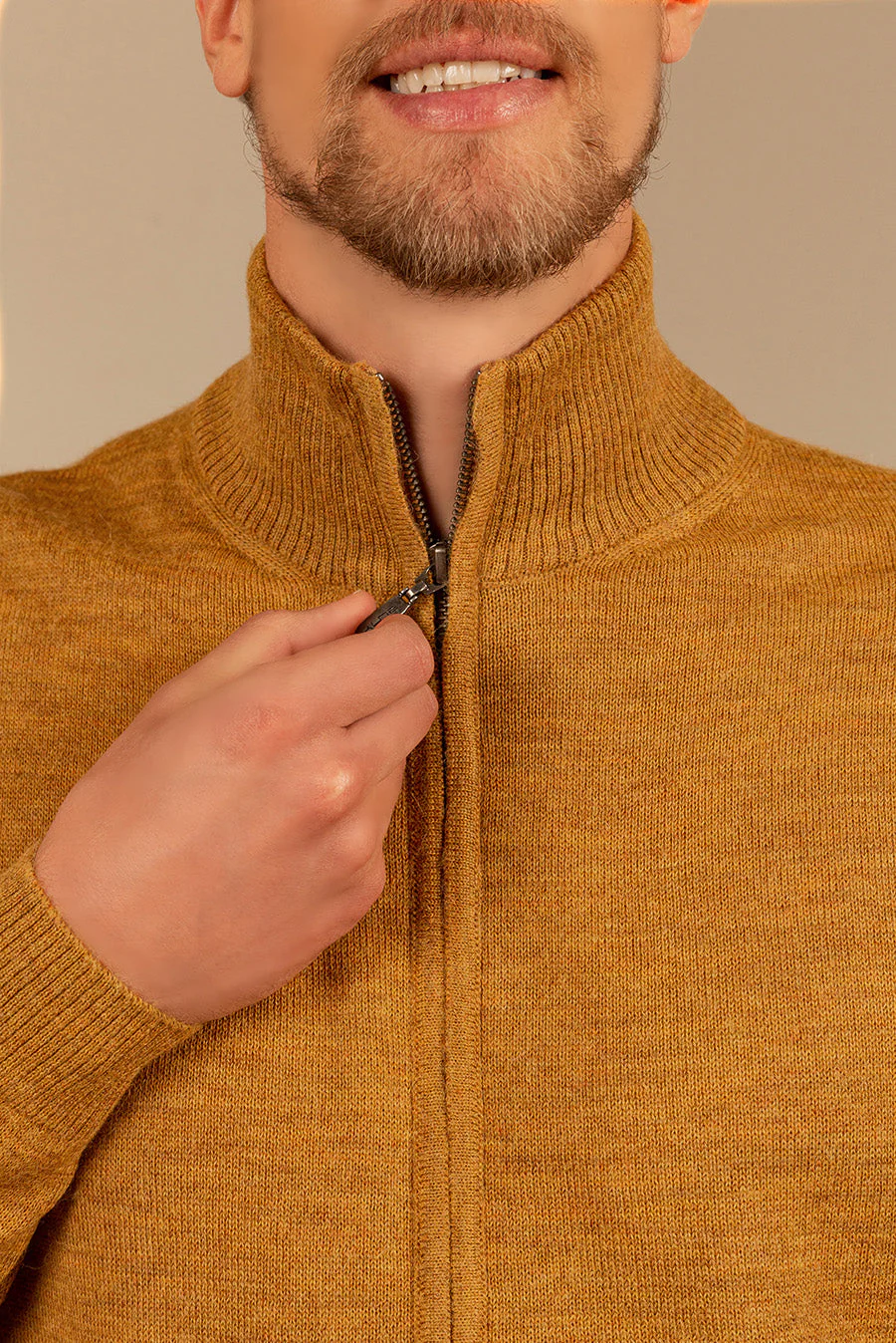 Andreas Cardigan Baby Alpaca Color Senape - Image 4