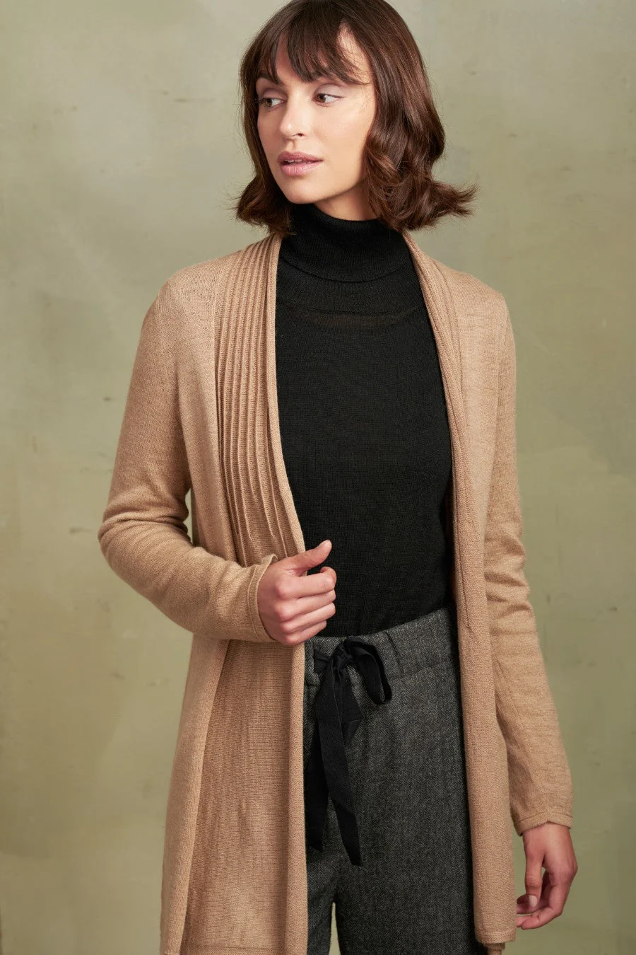 Kayla Cardigan Royal Alpaca Color Groissant - Image 3