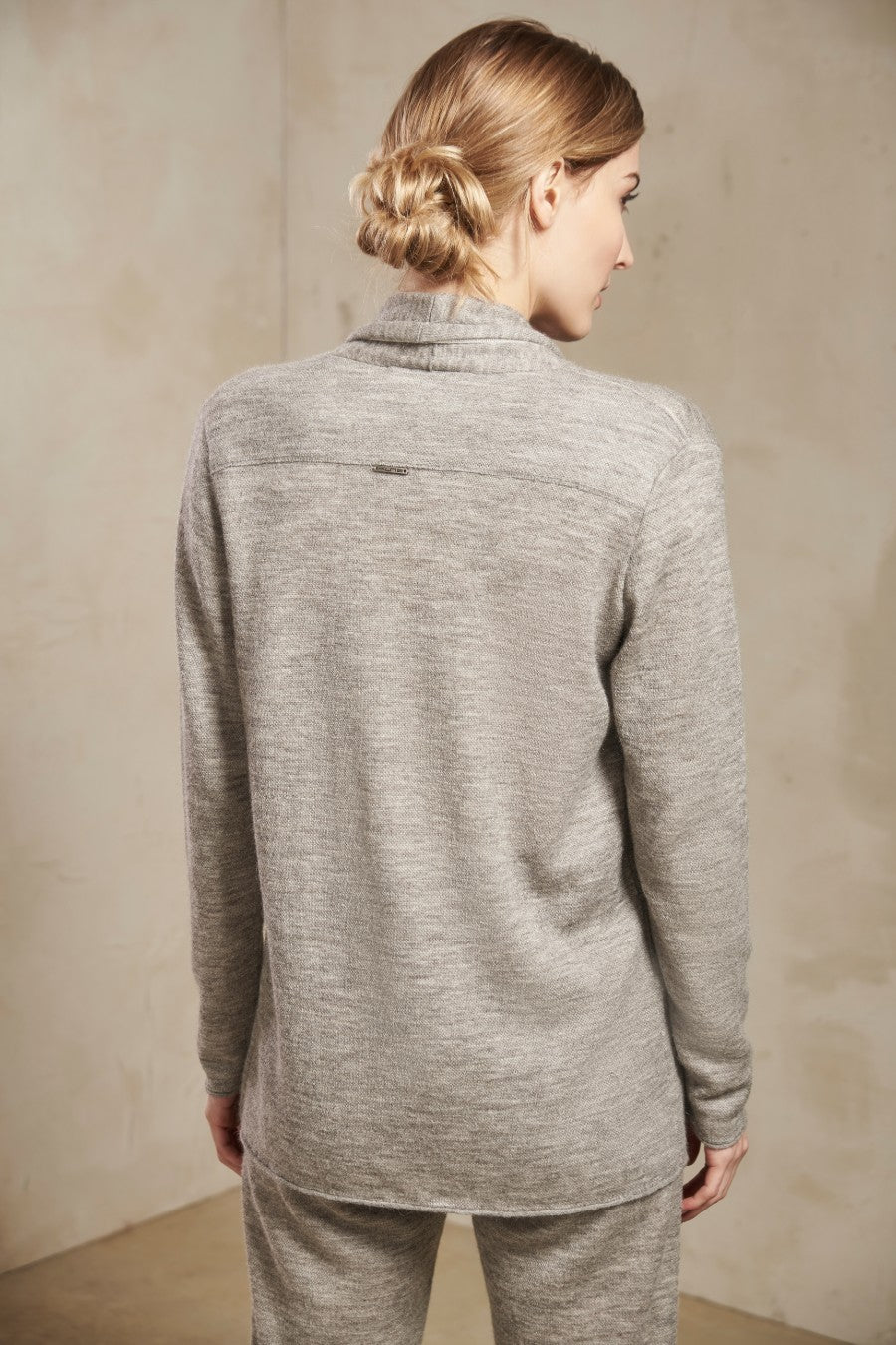Ramblas Cardigan Cotton & Baby Alpaca Color Thunder - Image 2