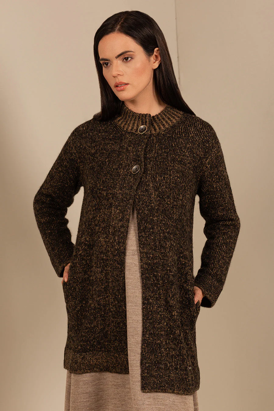 Upside Cardigan Baby Alpaca & Silk Color Black