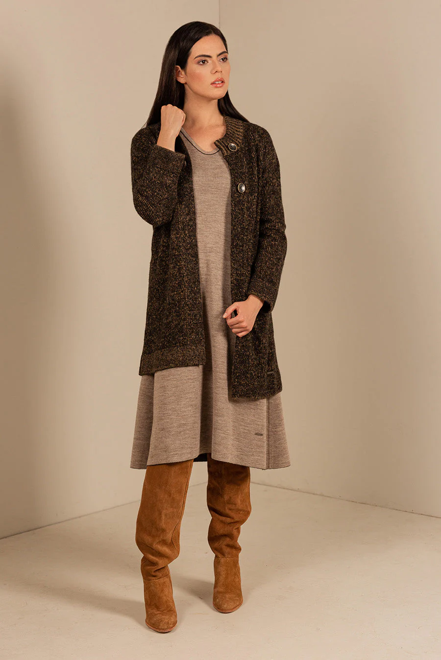 Upside Cardigan Baby Alpaca & Silk Color Black - Image 3