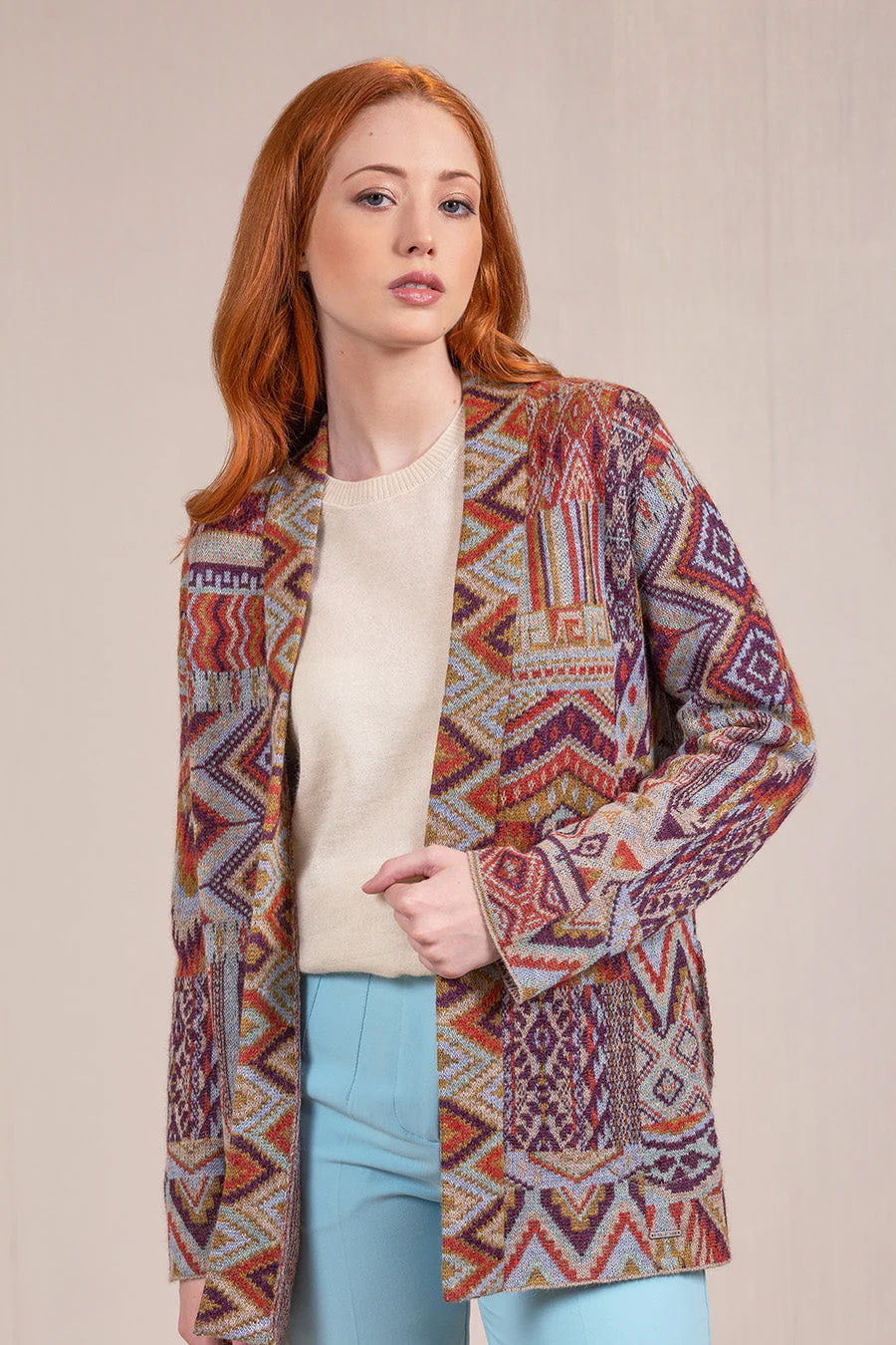 Varese Cardigan Baby Alpaca Color Secoya