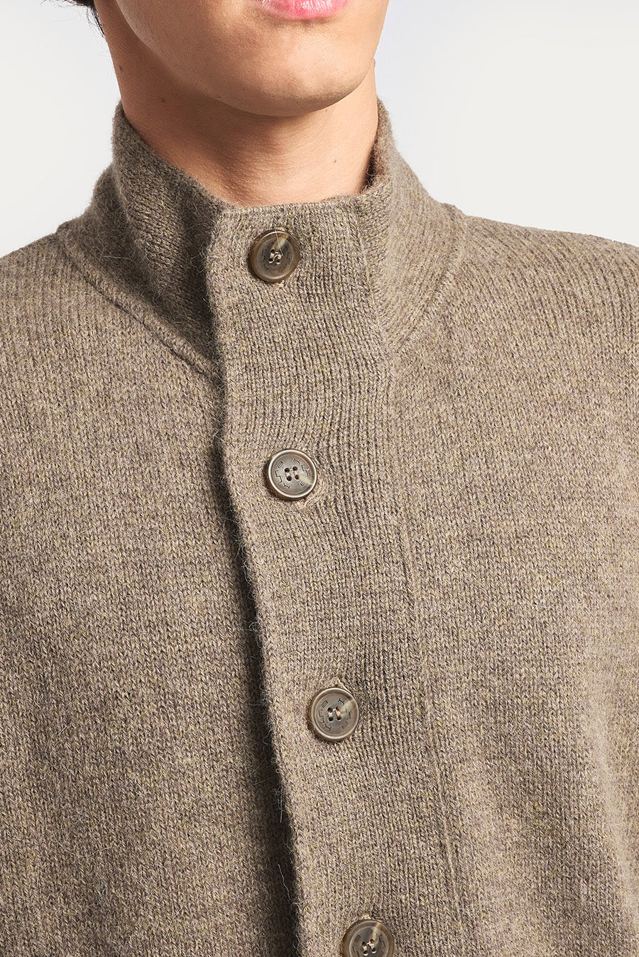 Walter Cardigan Baby Alpaca Color Sepia - Image 5