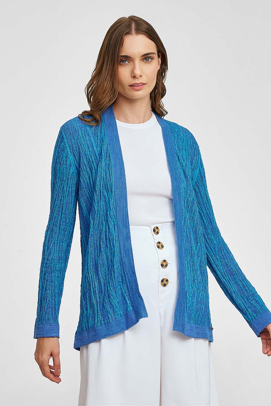 Watermelon Cardigan Baby Alpaca Color Blue - Image 2