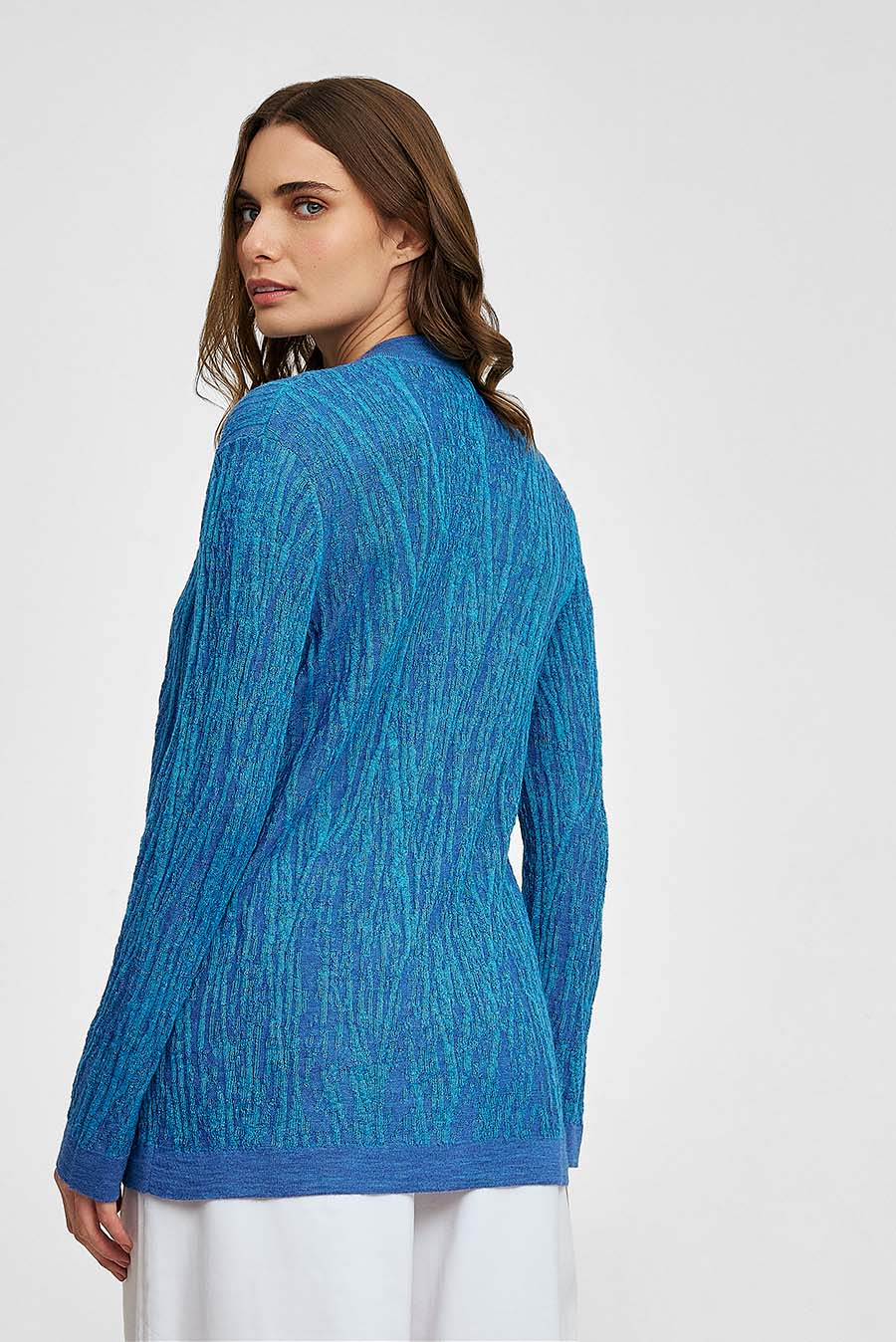 Watermelon Cardigan Baby Alpaca Color Blue - Image 3