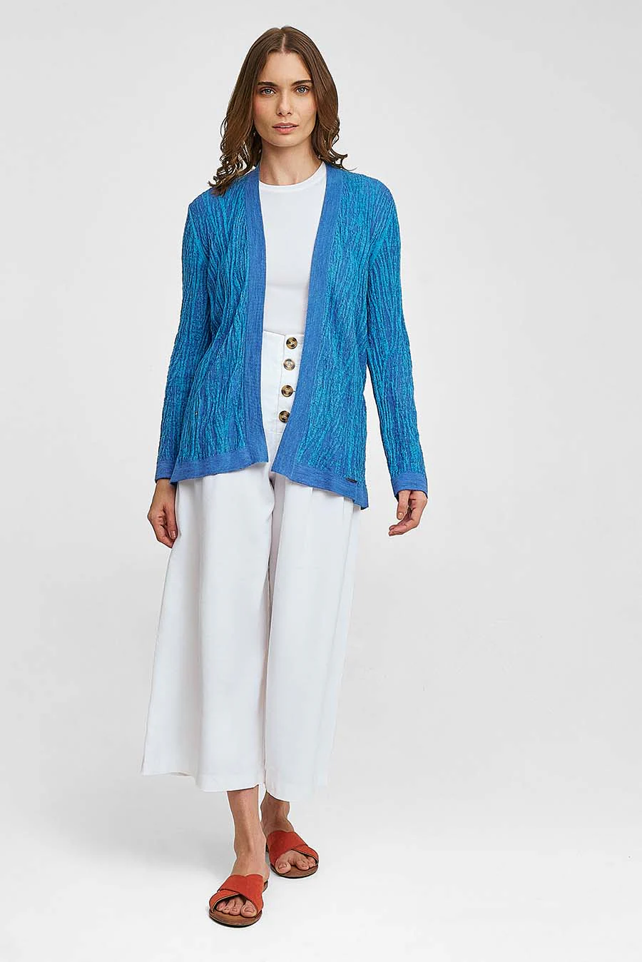 Watermelon Cardigan Baby Alpaca Color Blue - Image 4