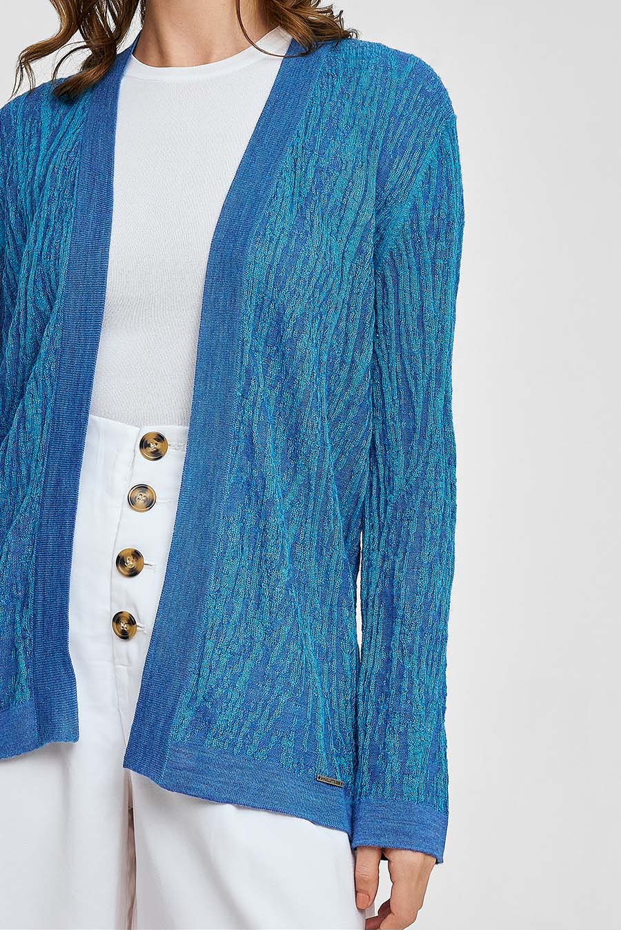 Watermelon Cardigan Baby Alpaca Color Blue - Image 5
