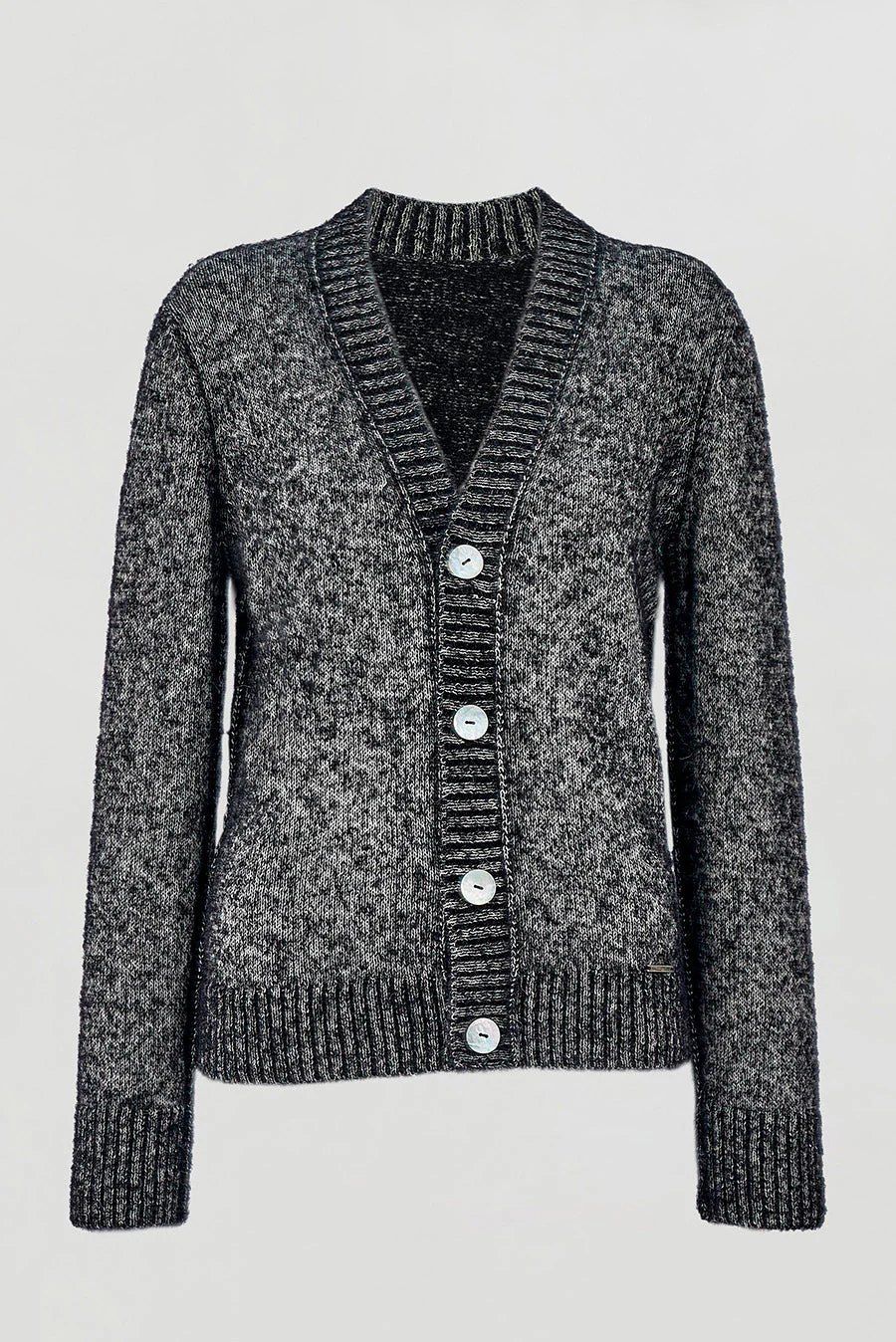 Week Cardigan Baby Alpaca Color B&W - Image 7