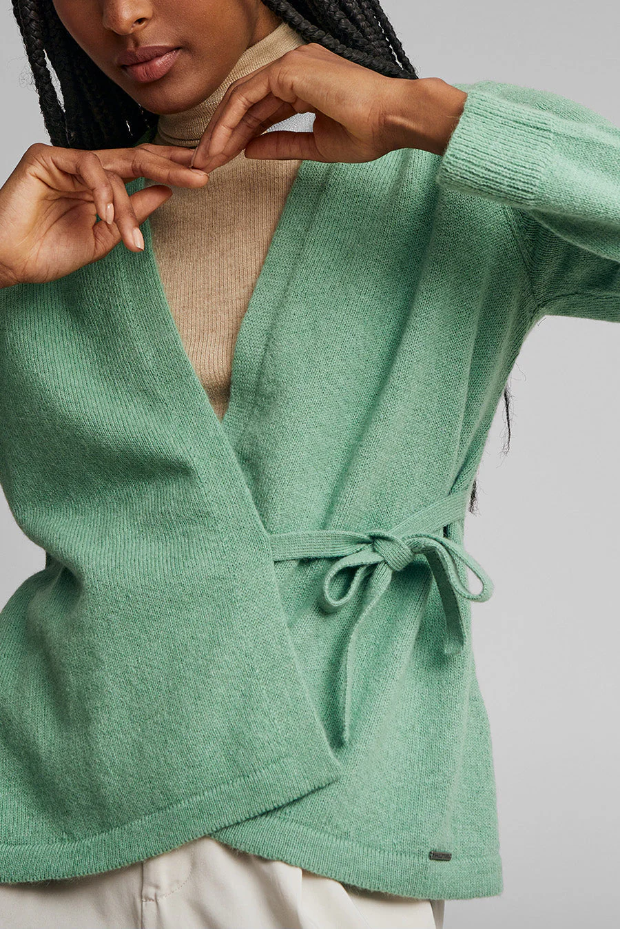 Weekend Cardigan Baby Alpaca Color Basil - Image 5