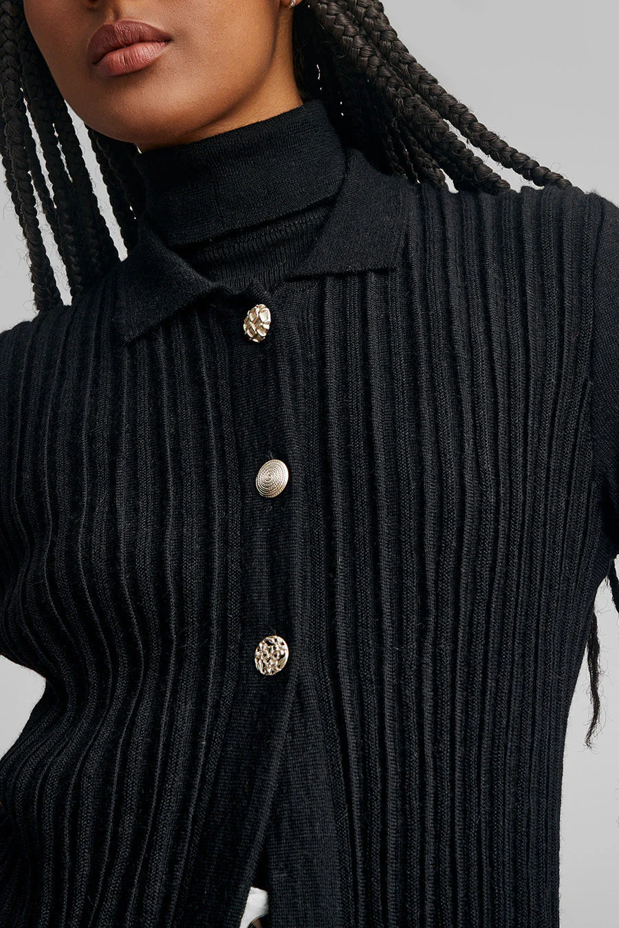 Wish Cardigan Baby Alpaca Color Black - Image 5