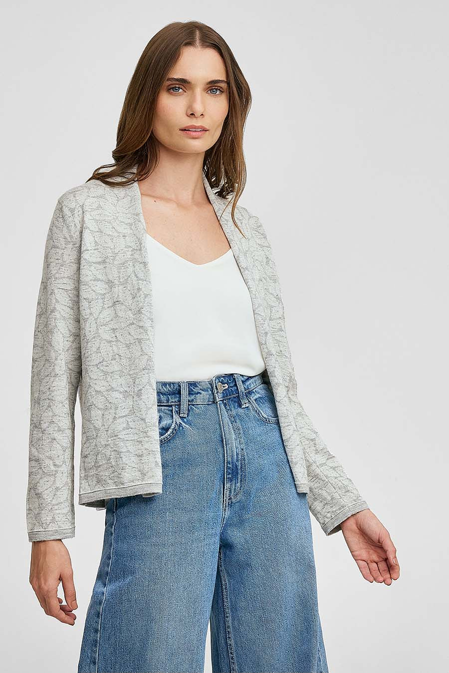 Wishbone Cardigan Baby Alpaca Color Grey - Image 2