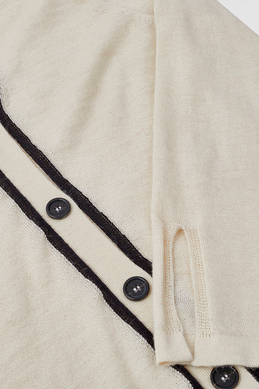 Work Cardigan Baby Alpaca Color B&W - Image 5