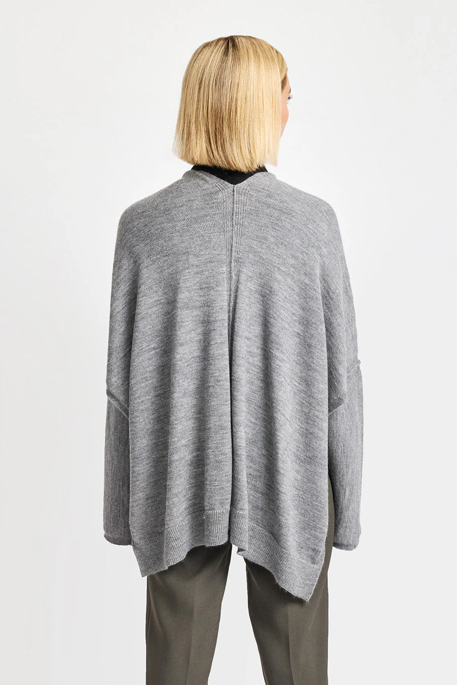 Wrap Cardigan Baby Alpaca Color Nuage - Image 3