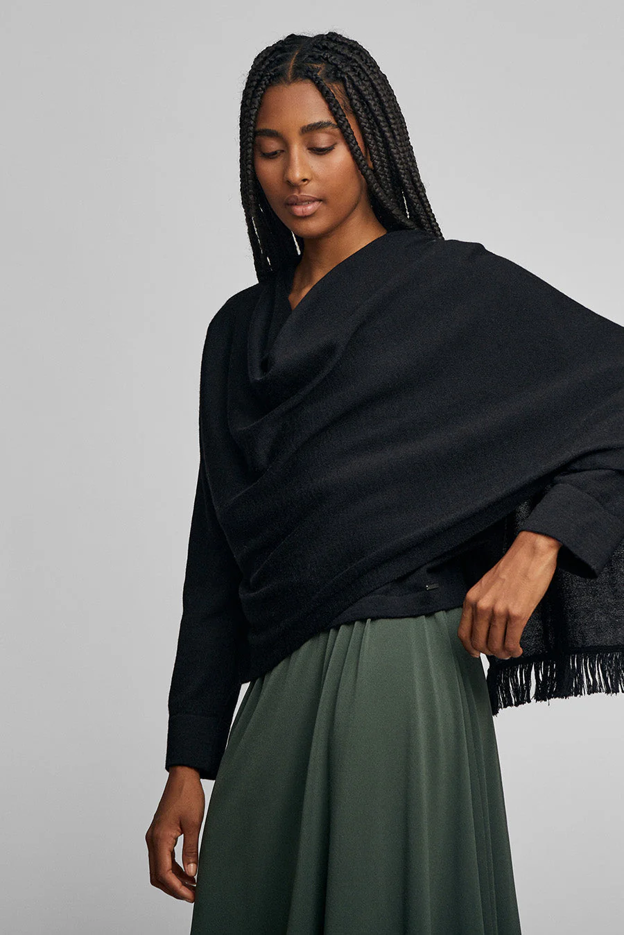 Wylie Cardigan Baby Alpaca Color Black - Image 2