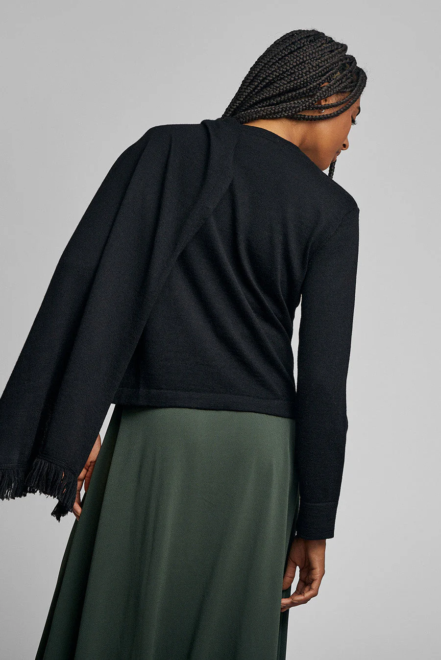 Wylie Cardigan Baby Alpaca Color Black - Image 3