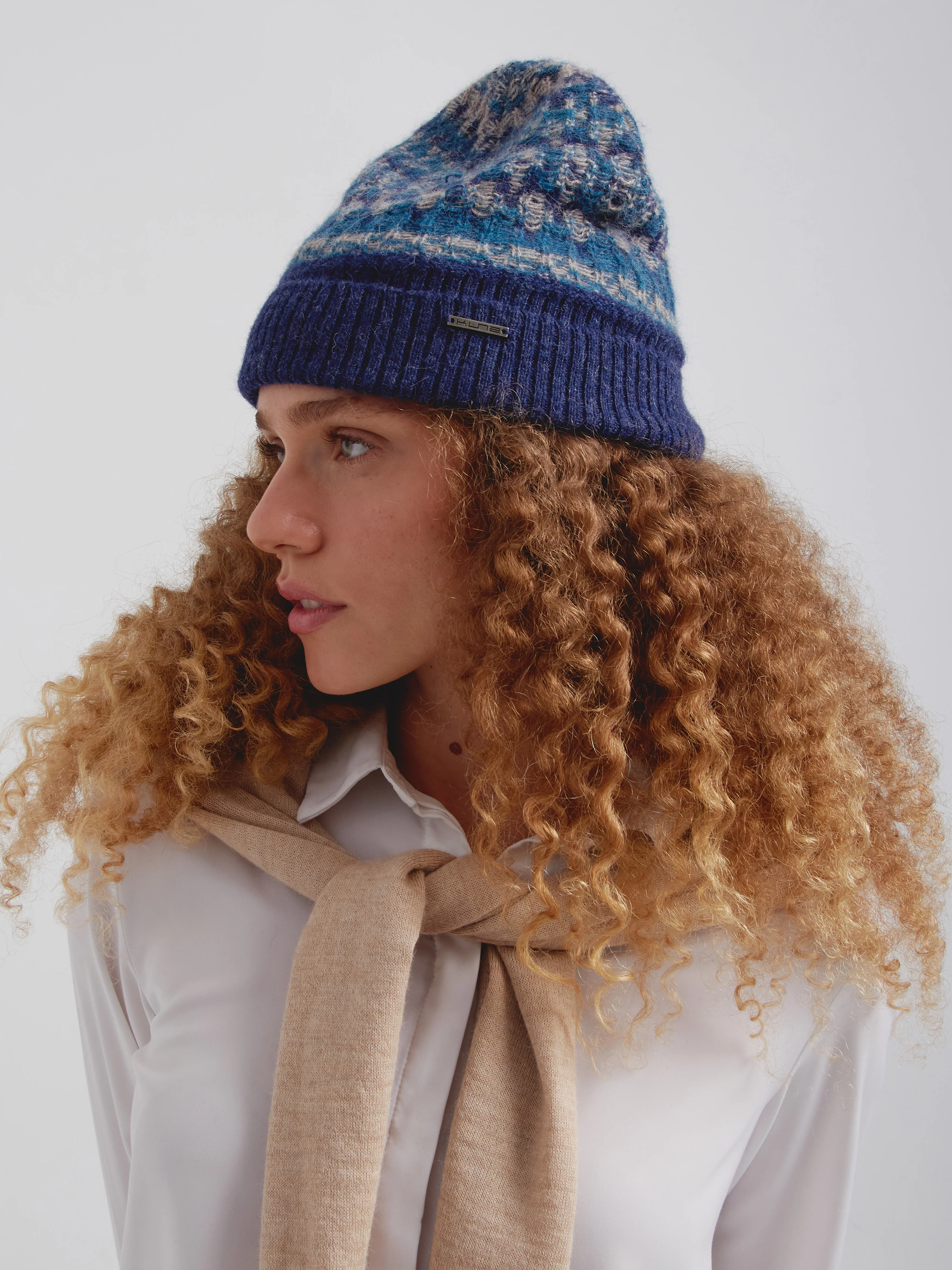 Calvados Hat Baby Alpaca Color Blue - Image 2