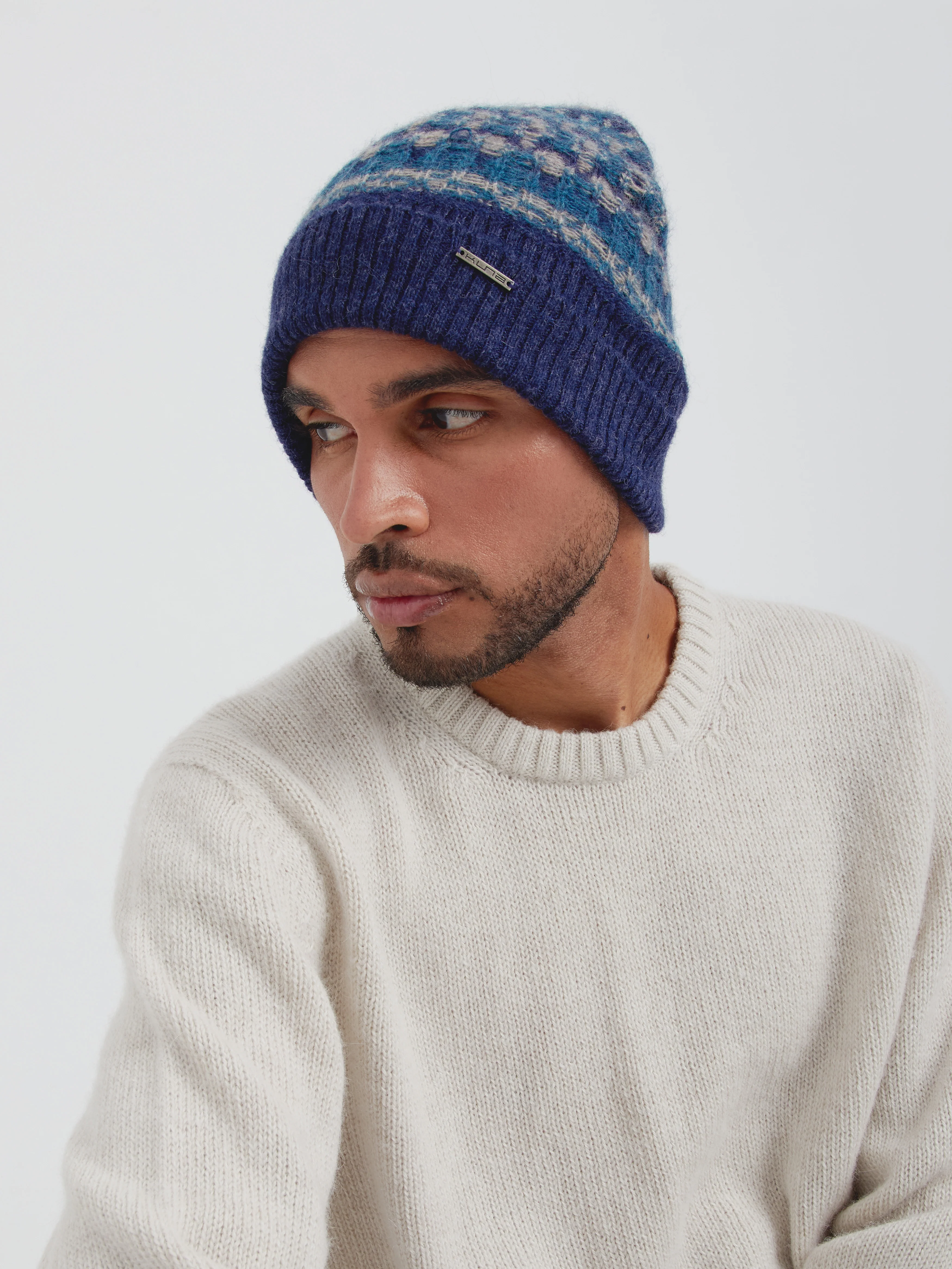 Calvados Hat Baby Alpaca Color Blue - Image 4