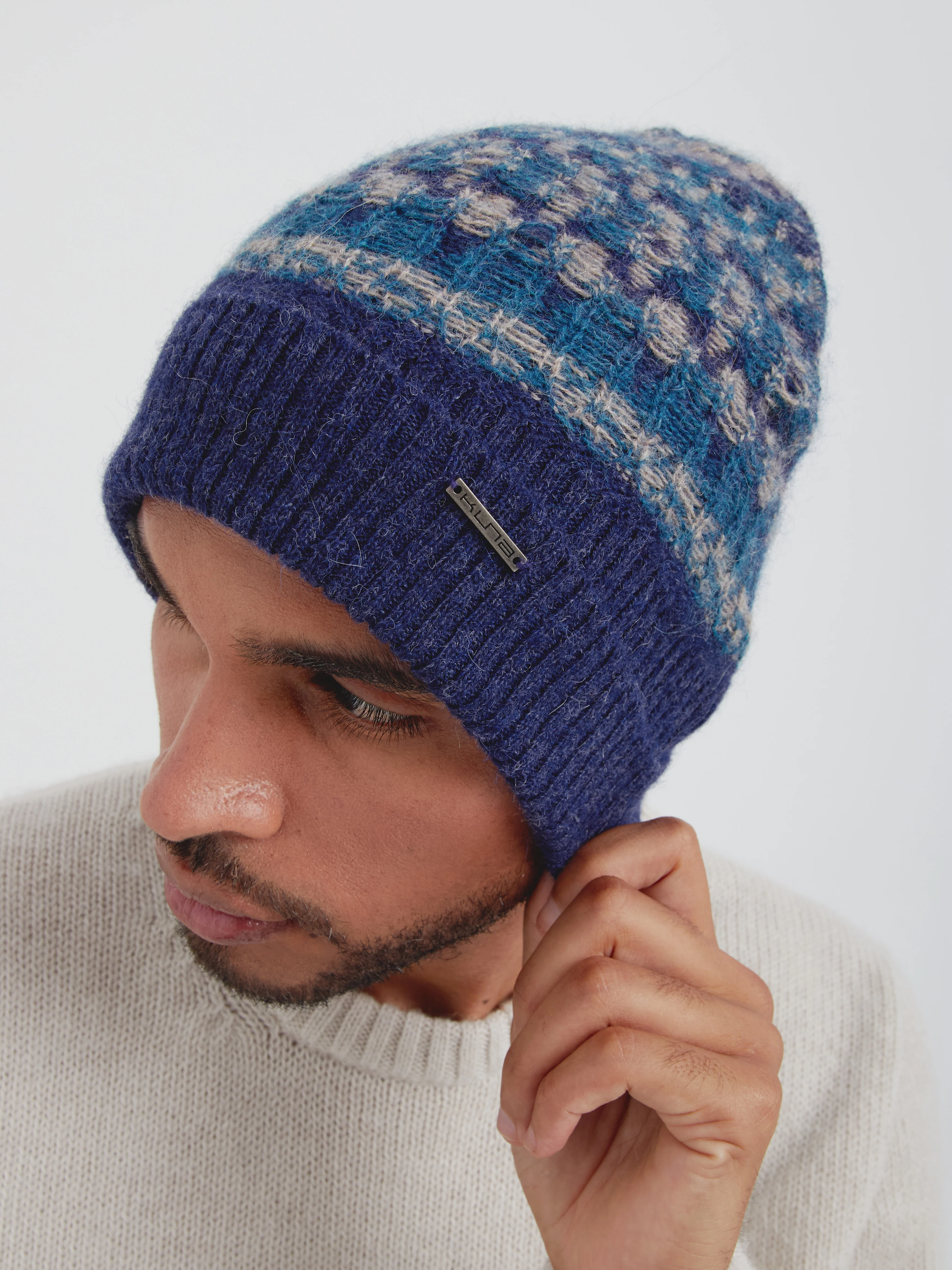 Calvados Hat Baby Alpaca Color Blue - Image 5