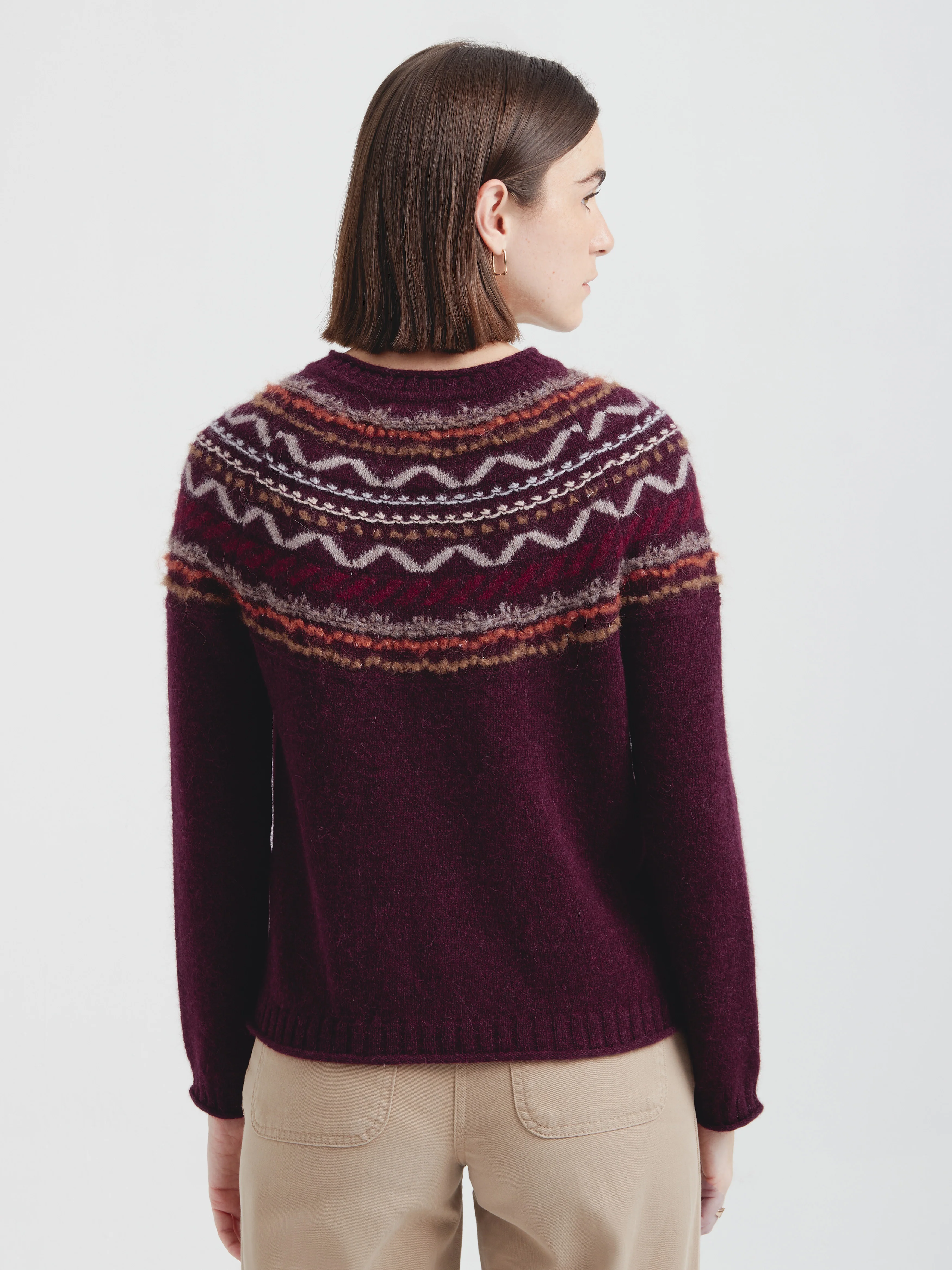 Camila Sweater Baby Alpaca Color Cherry - Image 3