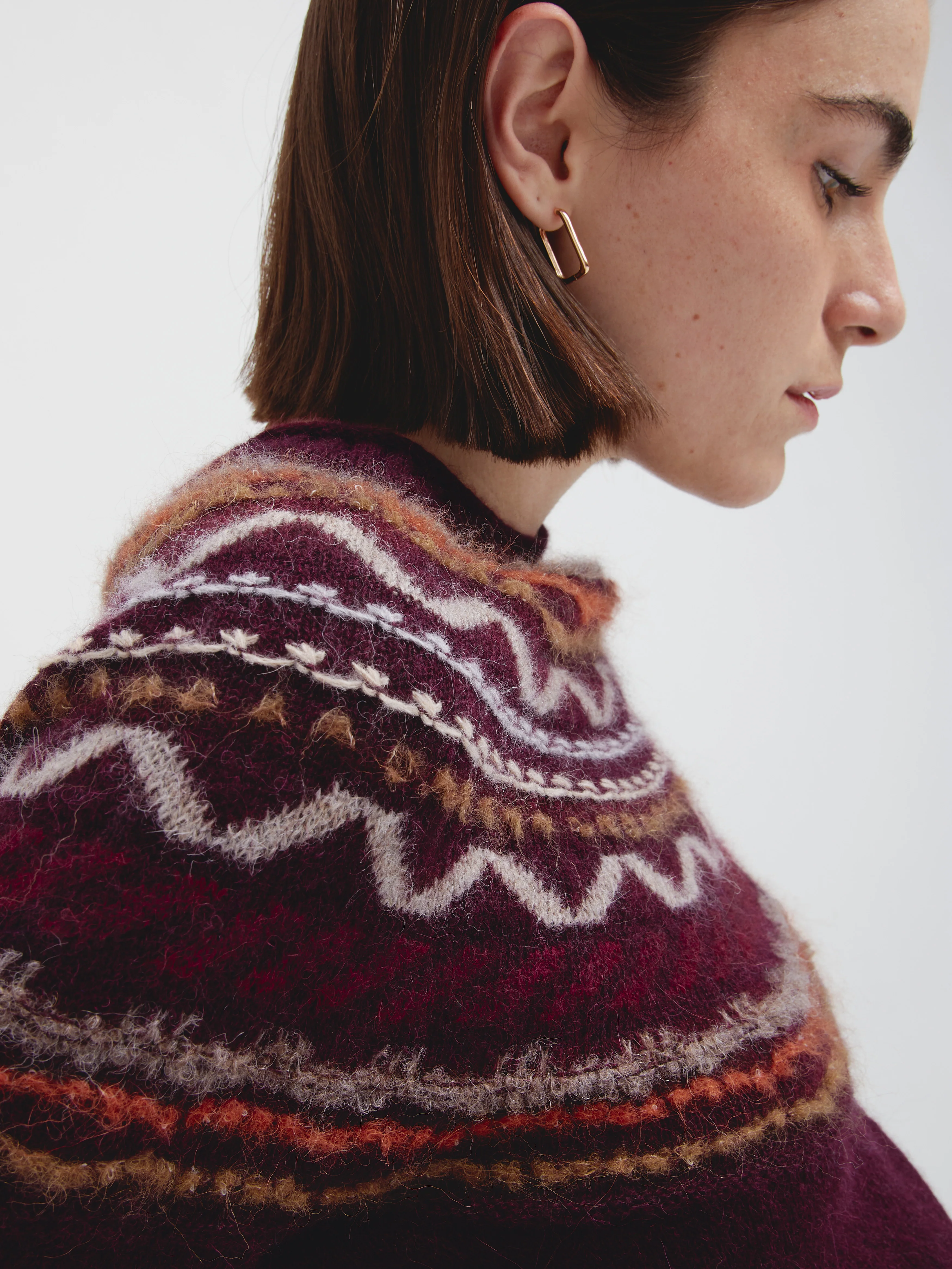 Camila Sweater Baby Alpaca Color Cherry - Image 5