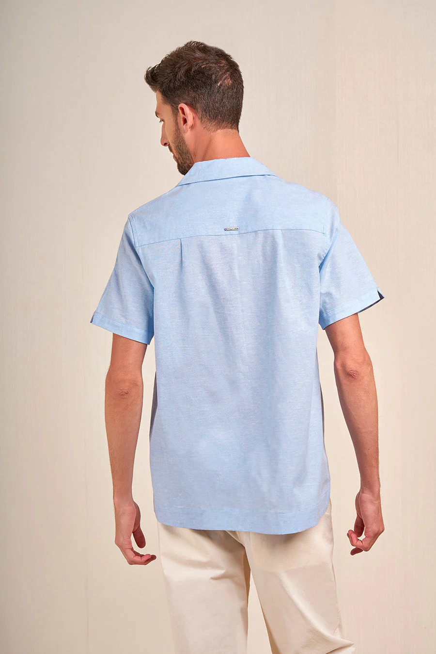 Vasco Shirt Linen & Cotton Color Light Blue - Image 2