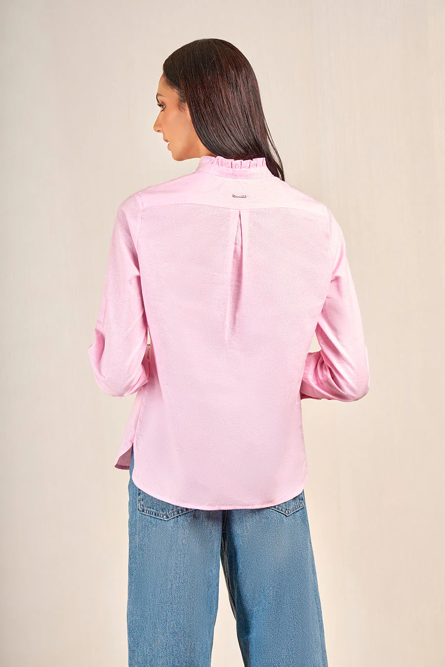 Velero Shirt Linen & Cotton Color Pink - Image 2