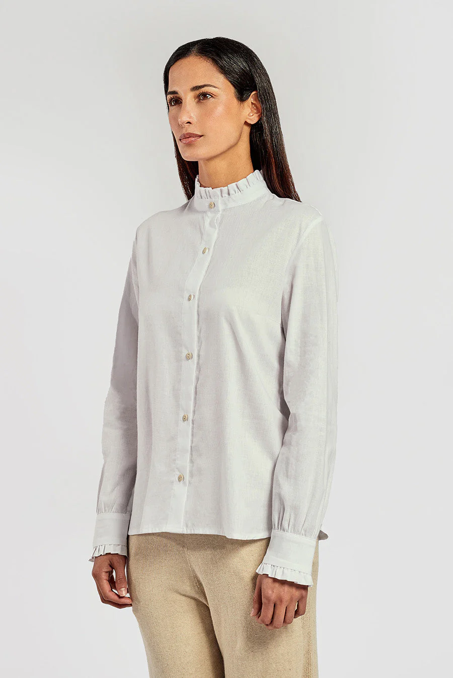 Velero Shirt Linen Color White - Image 2