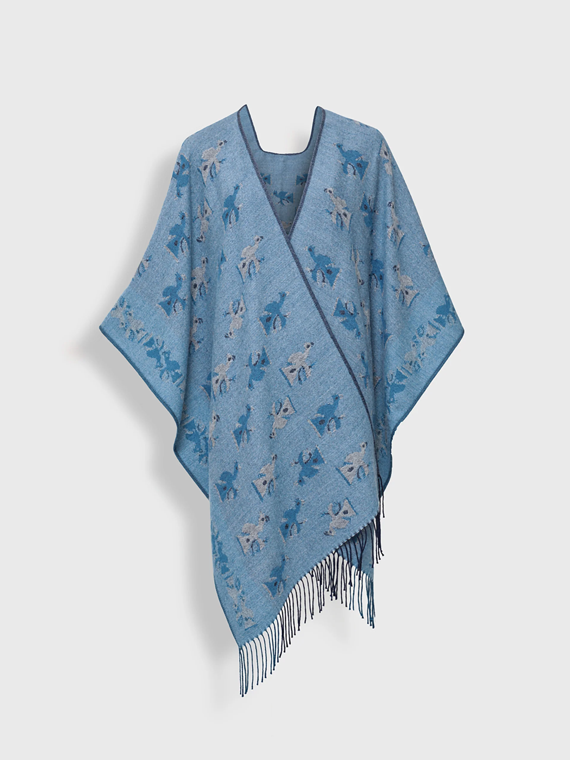 Nazca - 42 Cape Baby Alpaca Color Blue - Image 7