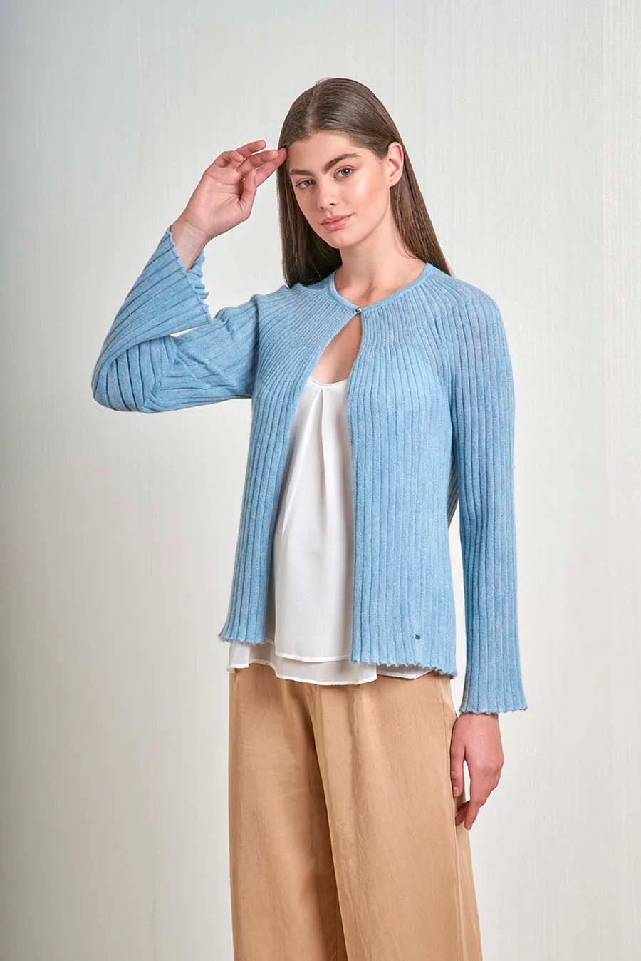 Vanda Cardigan Baby Alpaca Color Nuvola