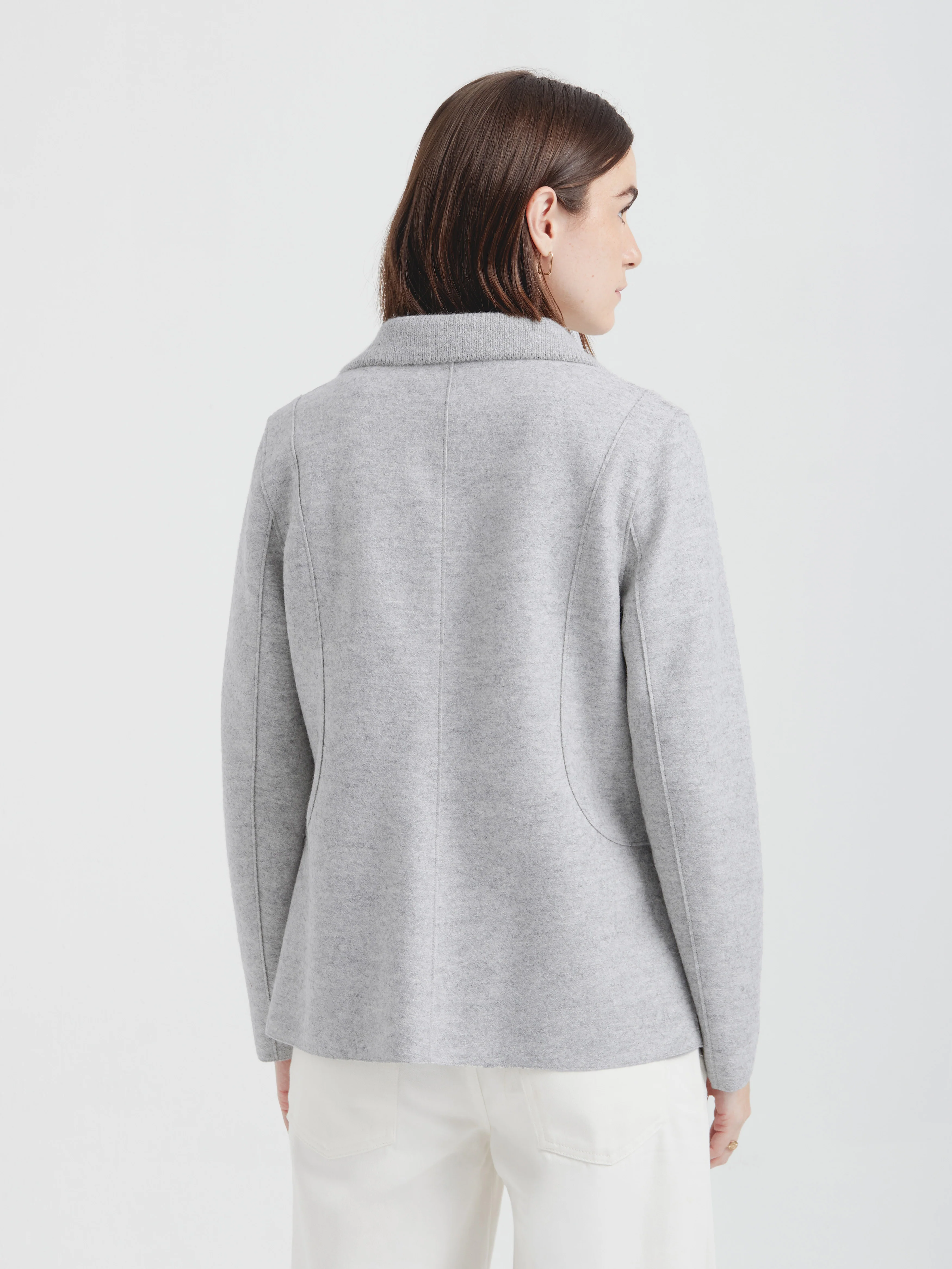 Carina Coat Alpaca And Wool Color Grey - Image 3