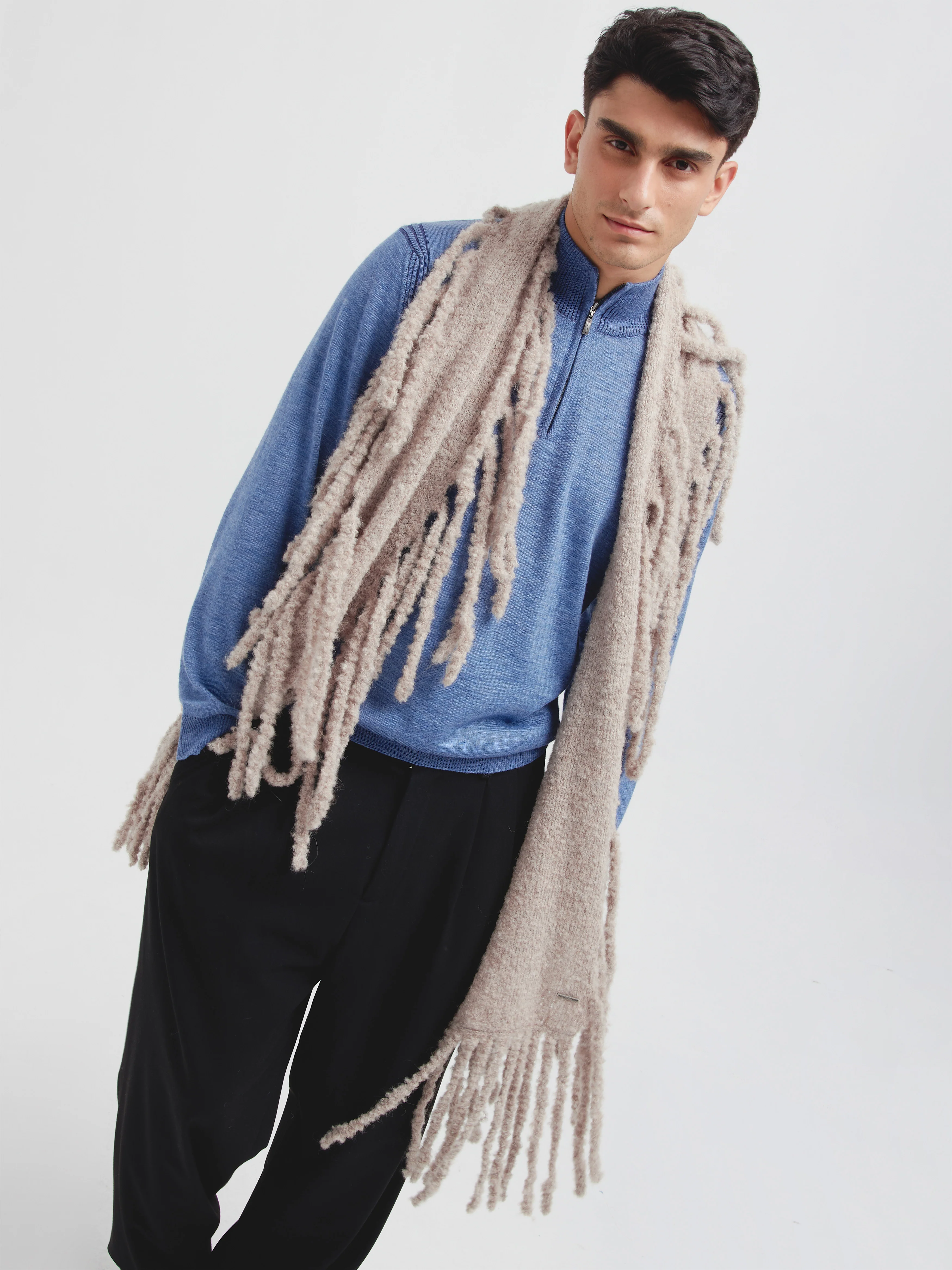 Cascade Scarf Alpaca Color Beige - Image 4
