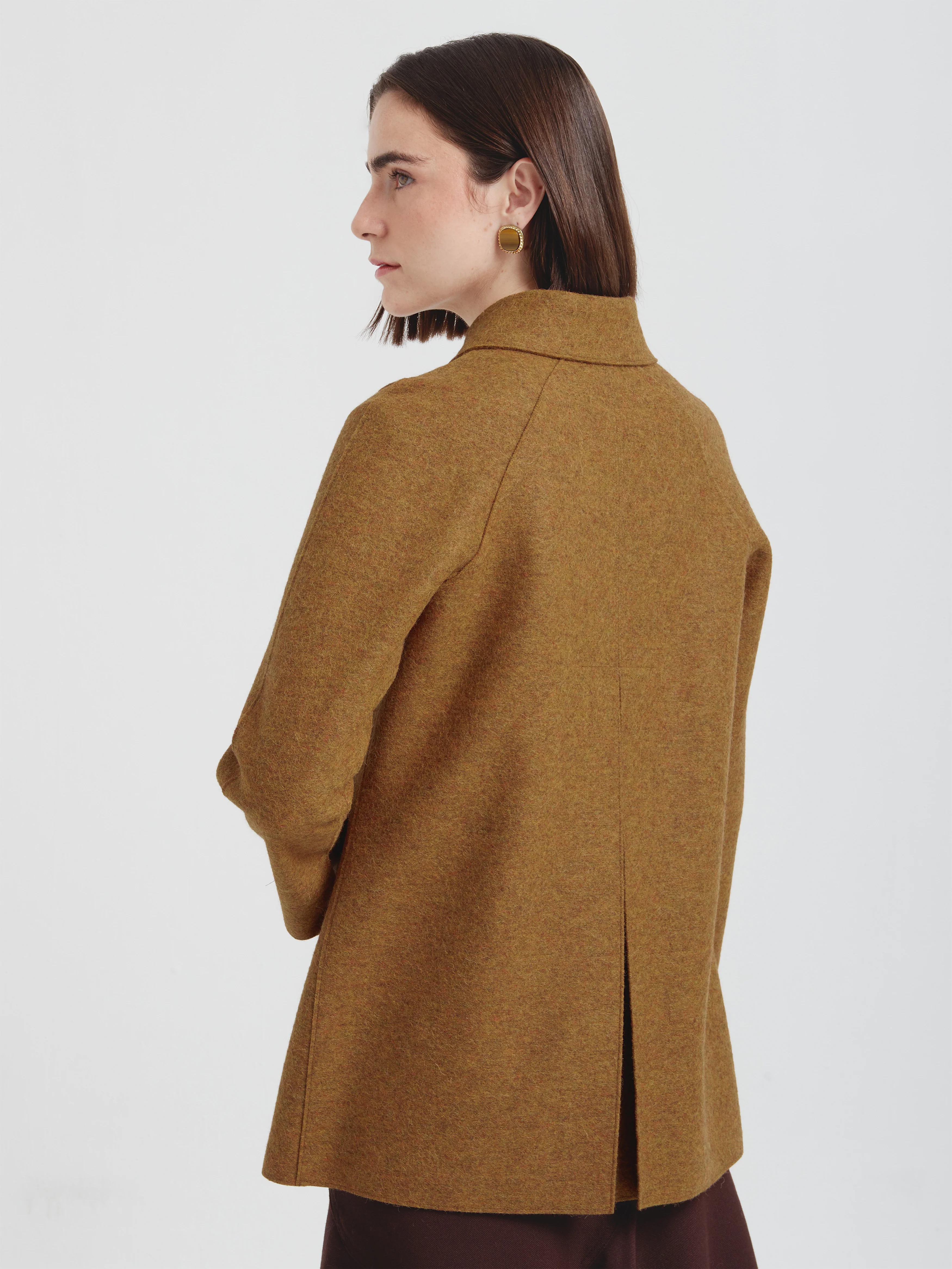 Catalina Coat Alpaca And Wool Color Yellow - Image 3