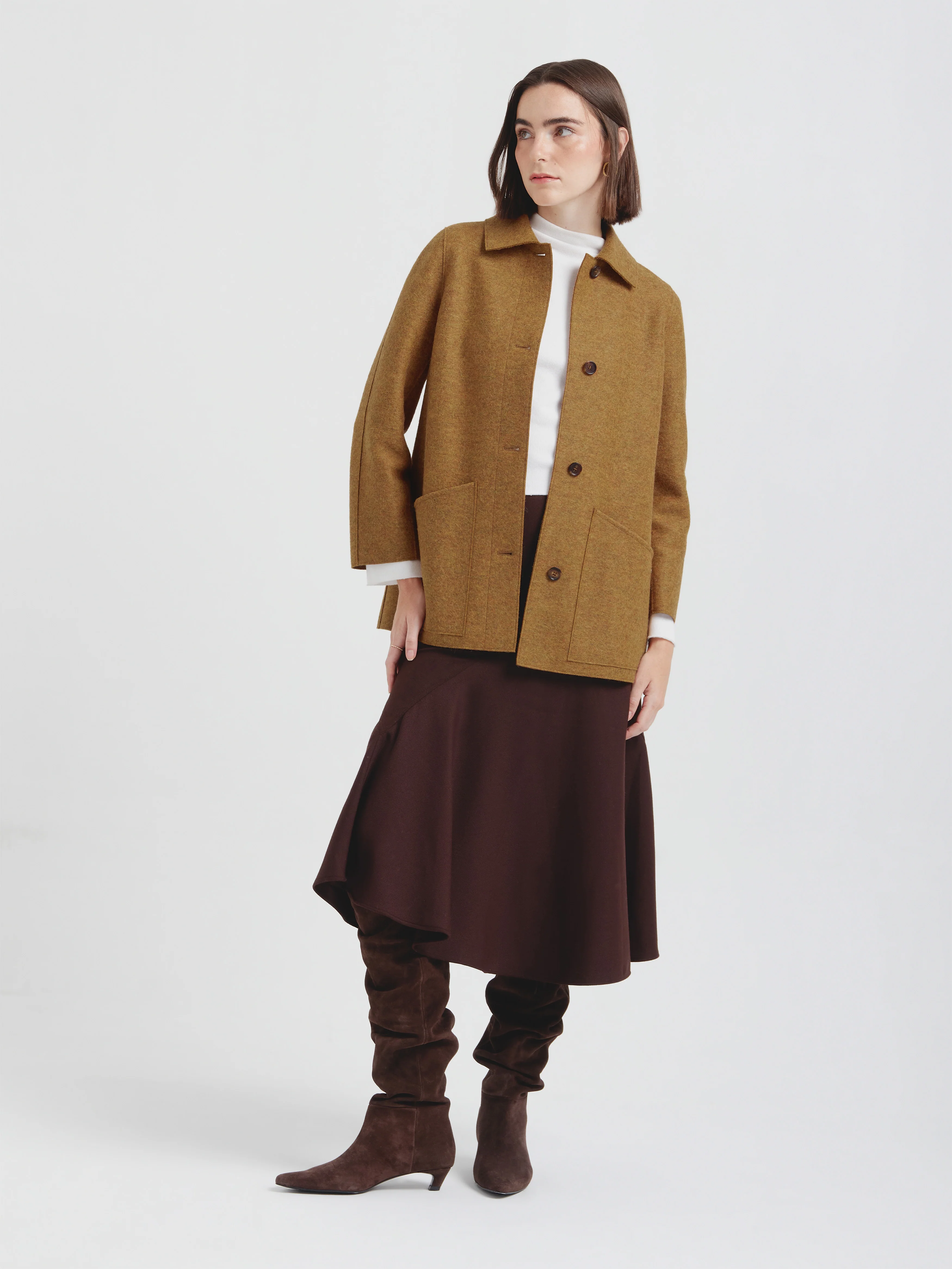 Catalina Coat Alpaca And Wool Color Yellow - Image 4