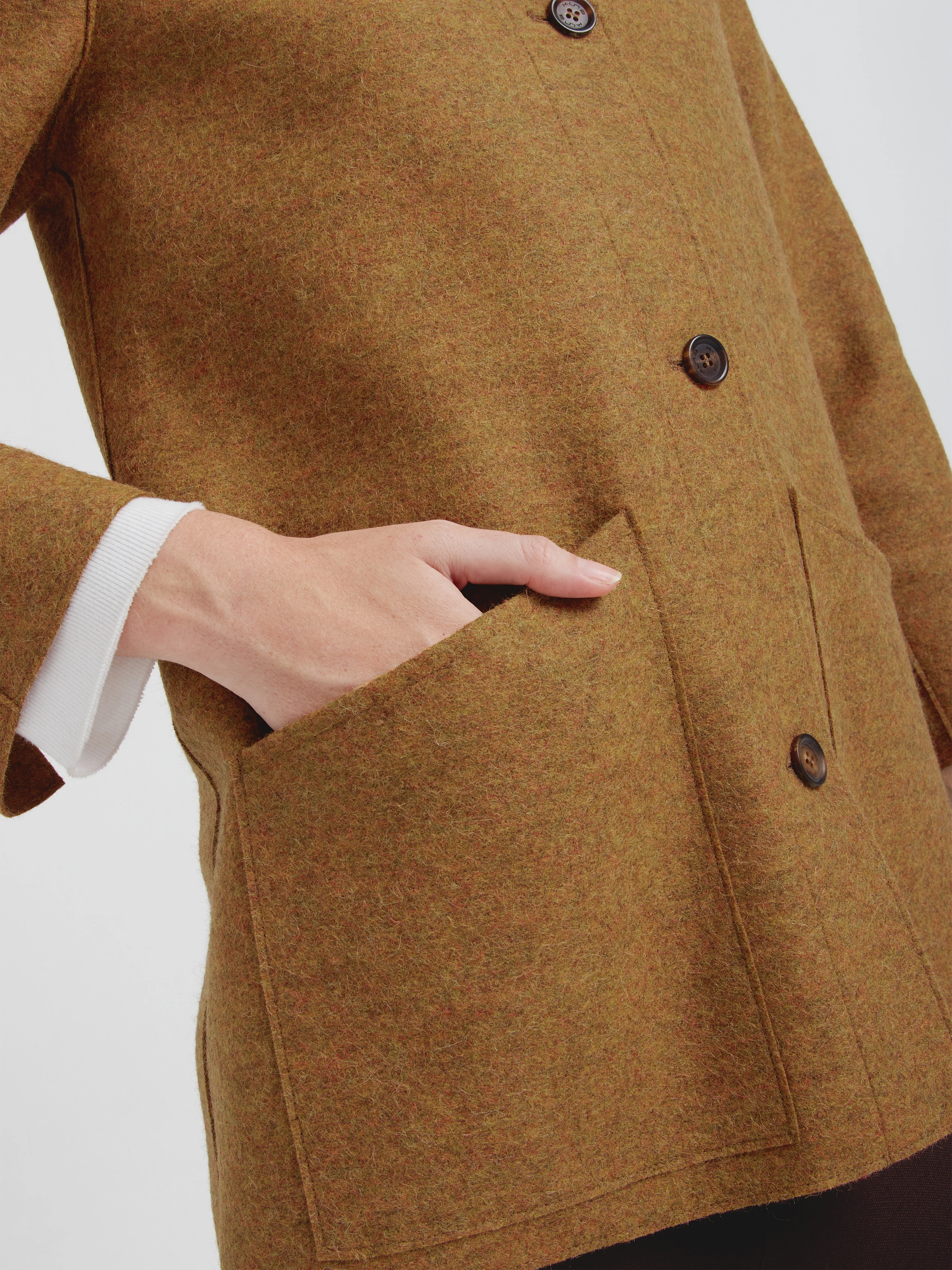 Catalina Coat Alpaca And Wool Color Yellow - Image 5