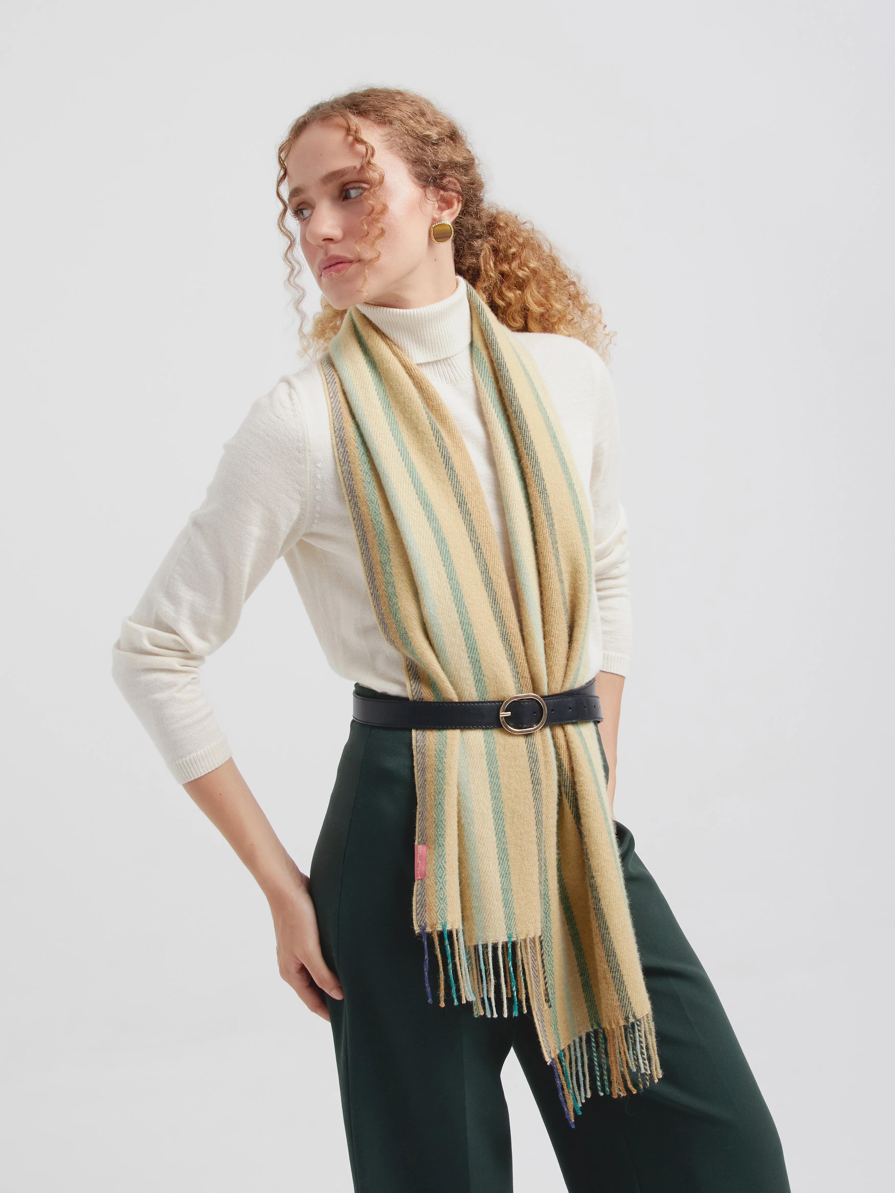 Catedral Scarf Baby Alpaca Color Yellow