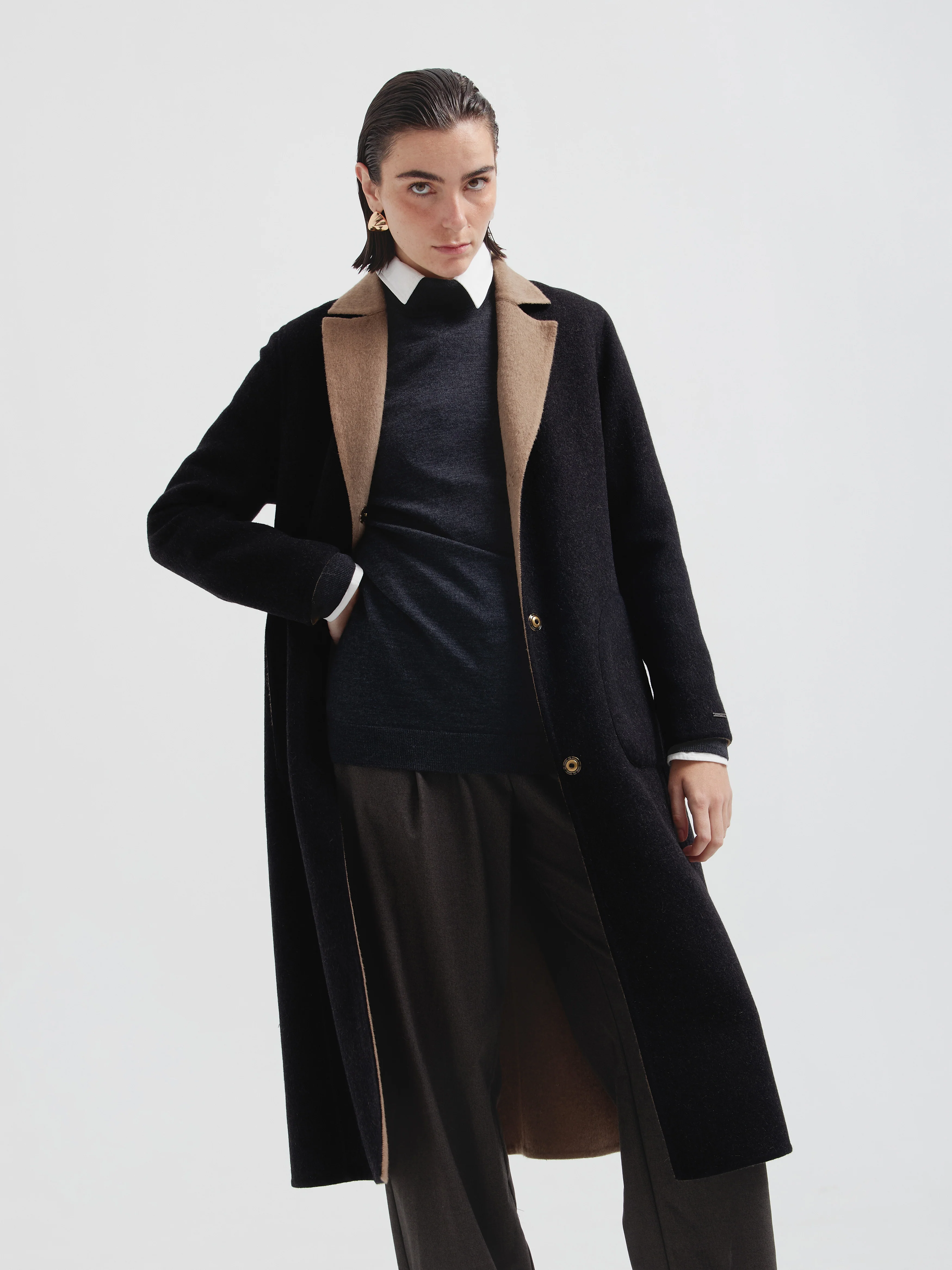 Caviar Coat Baby Alpaca Color Black - Image 3