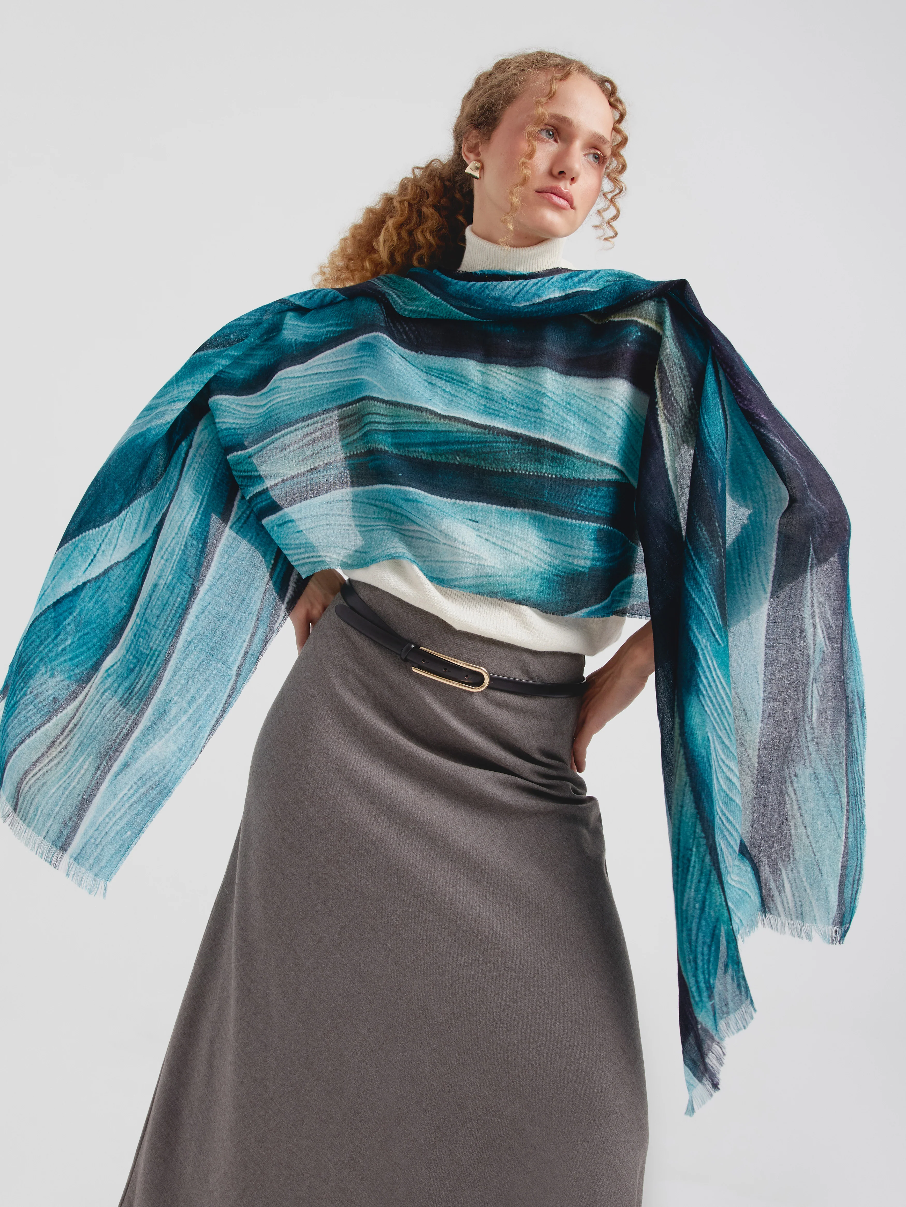 Cedro Shawl Baby Alpaca Color Multicolor