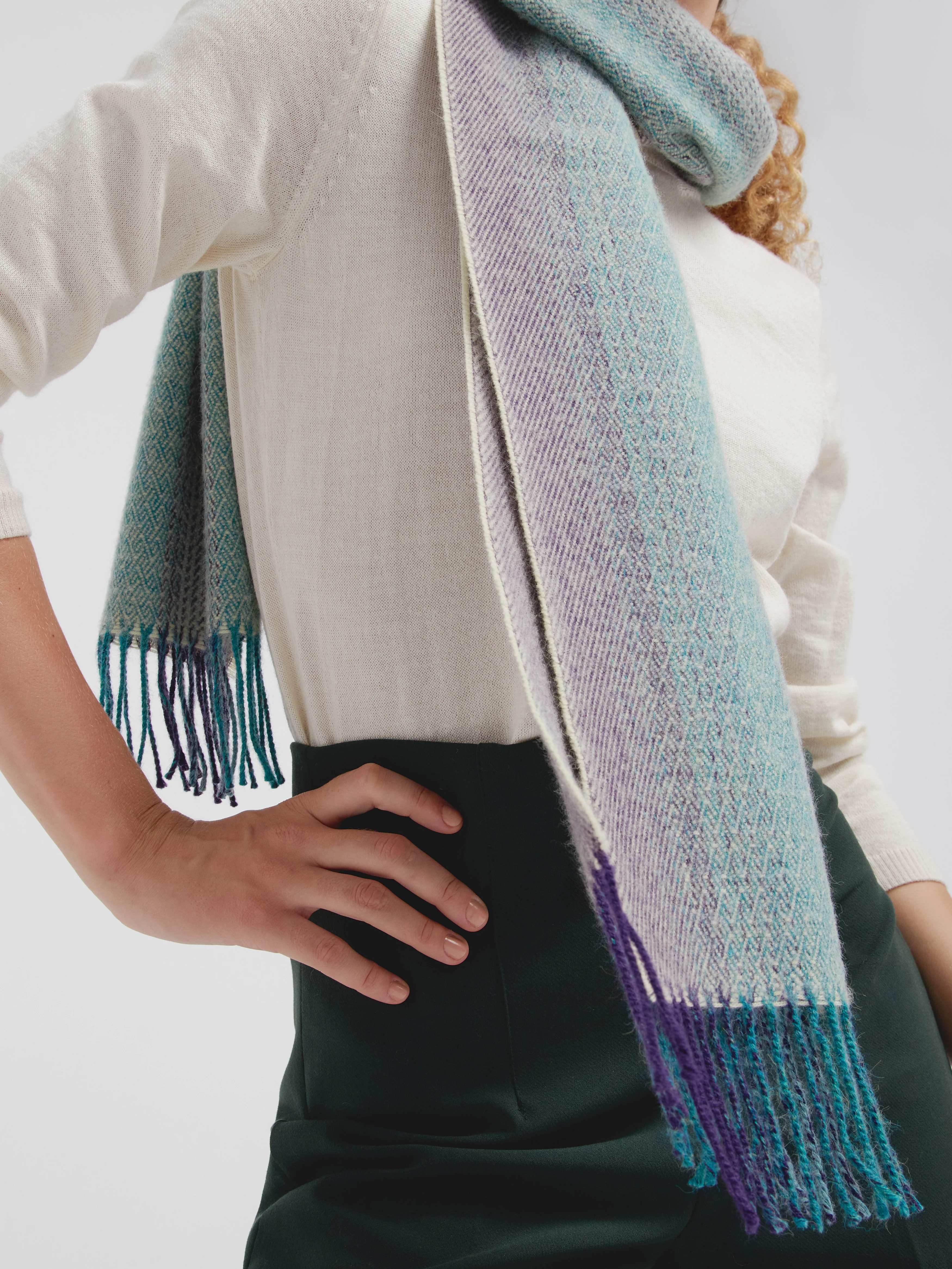 Cesar Scarf Baby Alpaca Color Green - Image 3