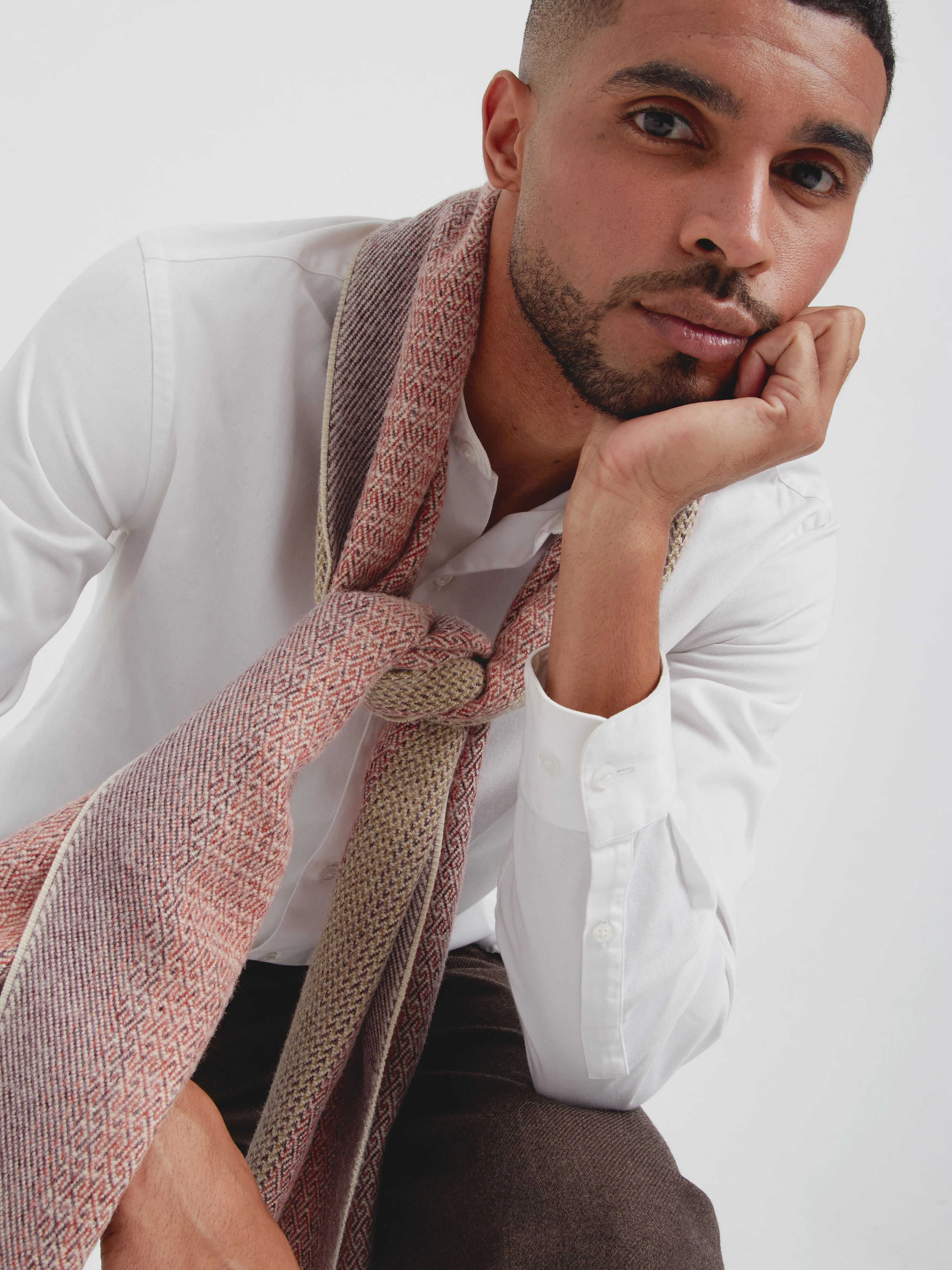 Cesar Scarf Baby Alpaca Color Orange - Image 5