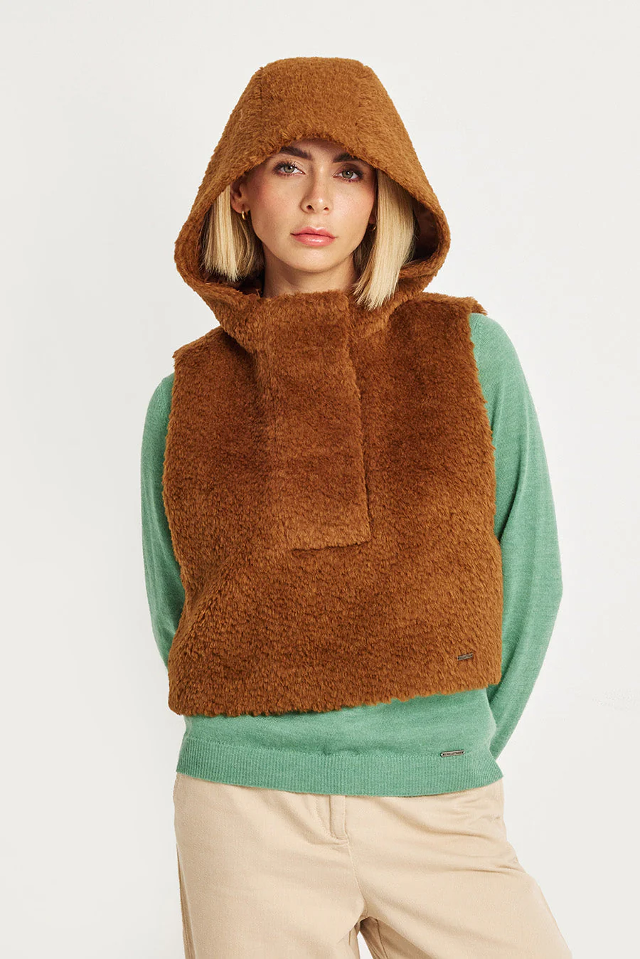 Weil Vest Suri Alpaca & Wool Color Cafe - Image 2